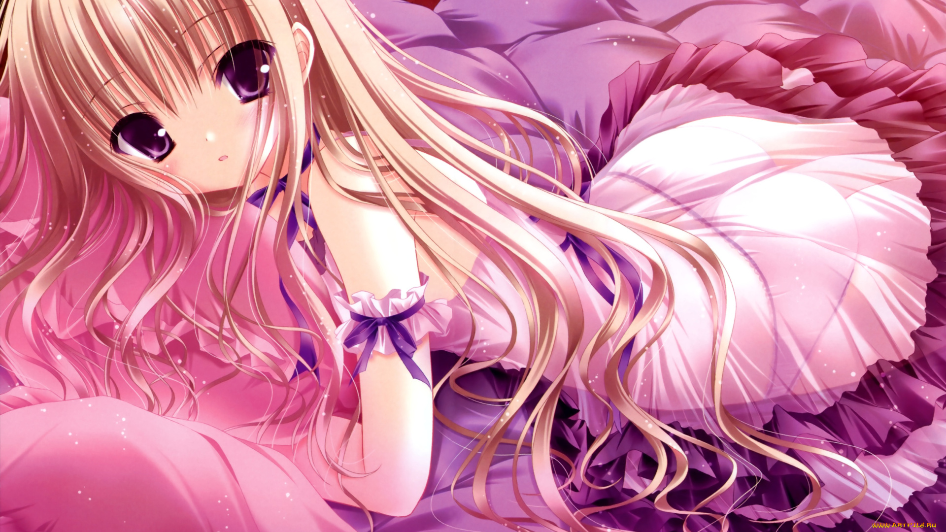 аниме, tinkle, , artbook, tsukiyo, no, fromage, платье, девушка, meari, tinkle