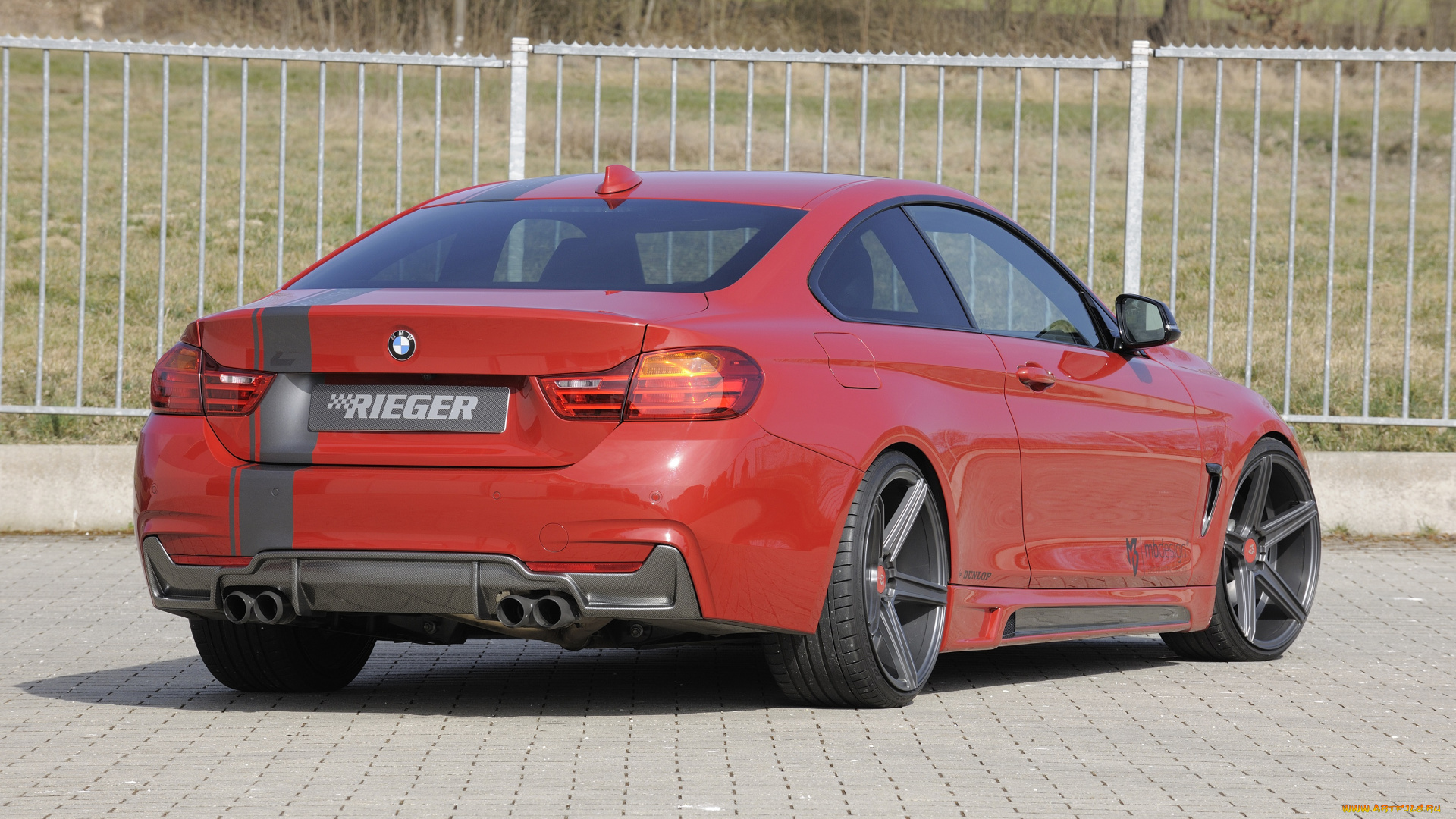 автомобили, bmw, f32, coupе, series, 4, rieger, красный, 2014г