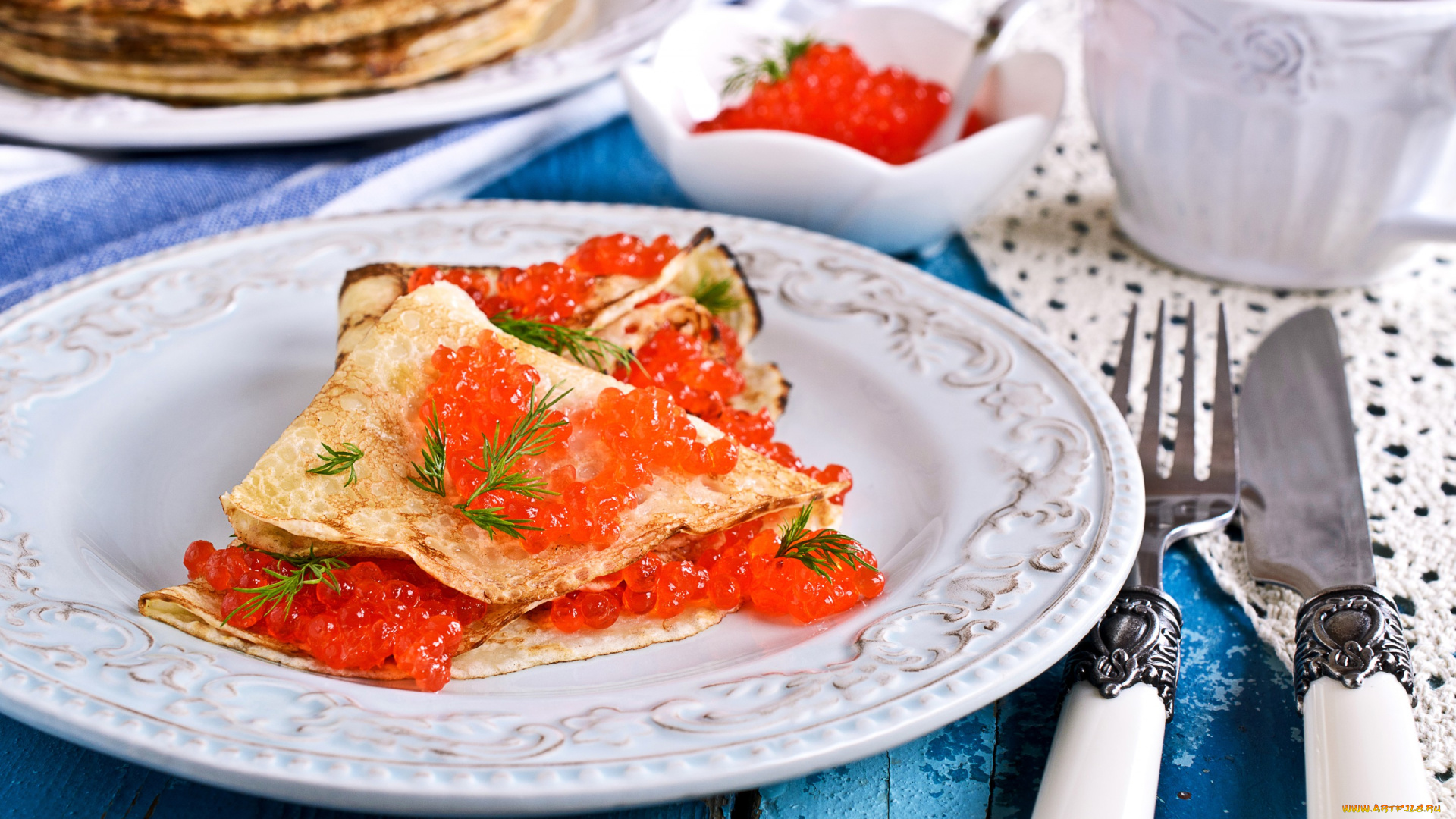 еда, блины, , оладьи, блинчики, икра, красная