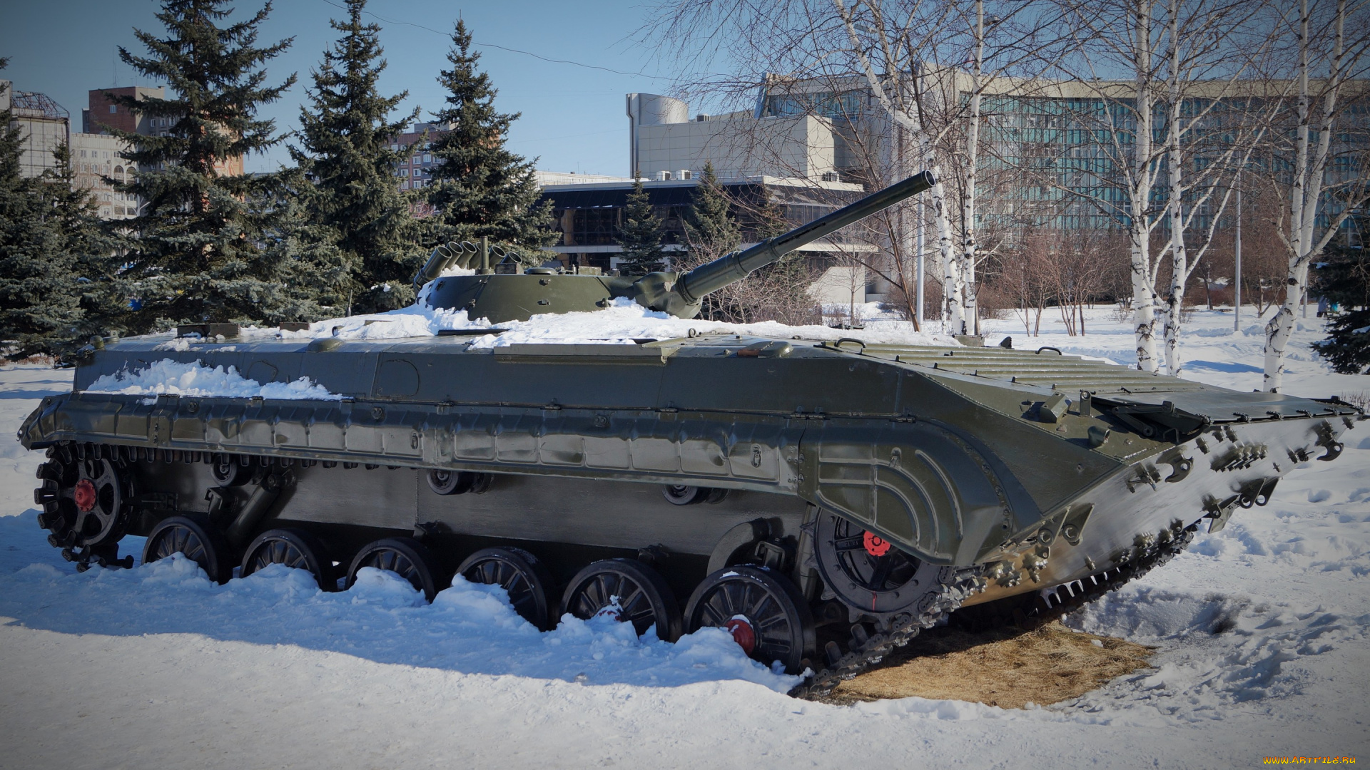 техника, военная, техника, снег