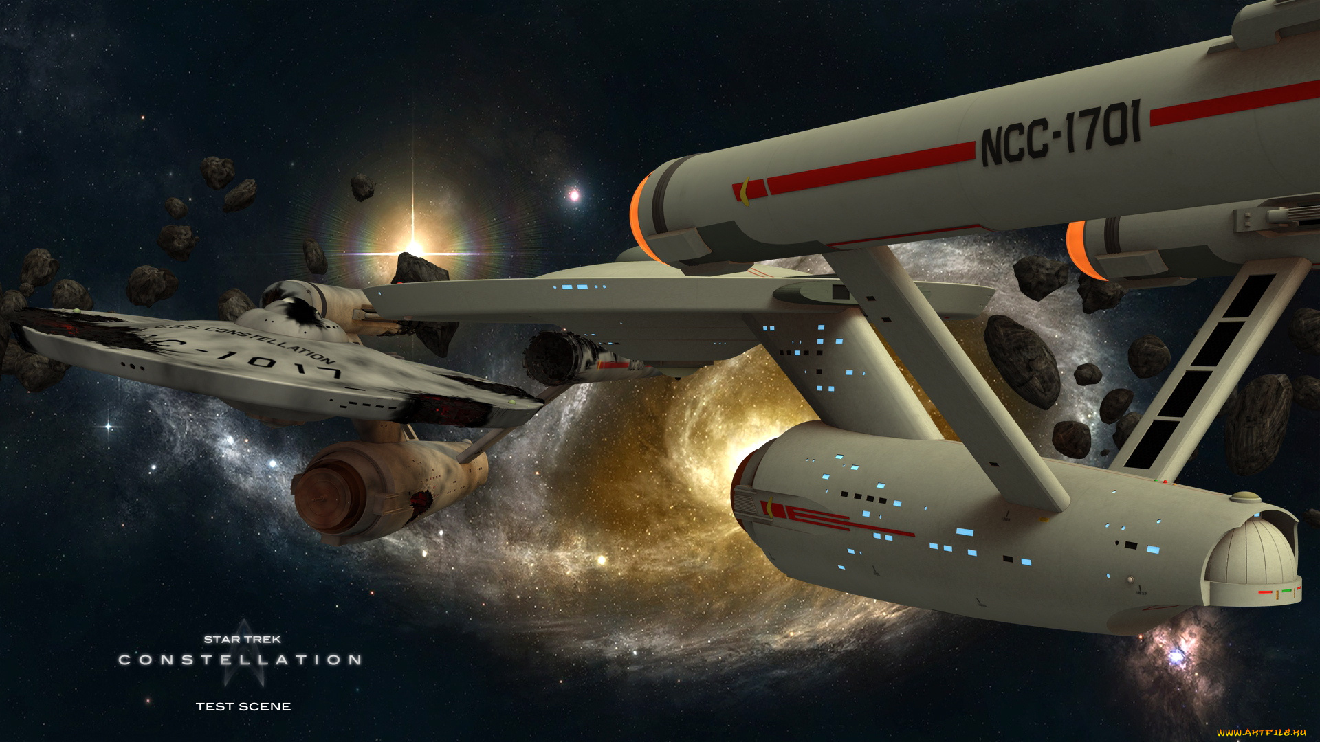 видео, игры, -, star, trek, constellation, галактика, вселенная, полет, космический, корабль