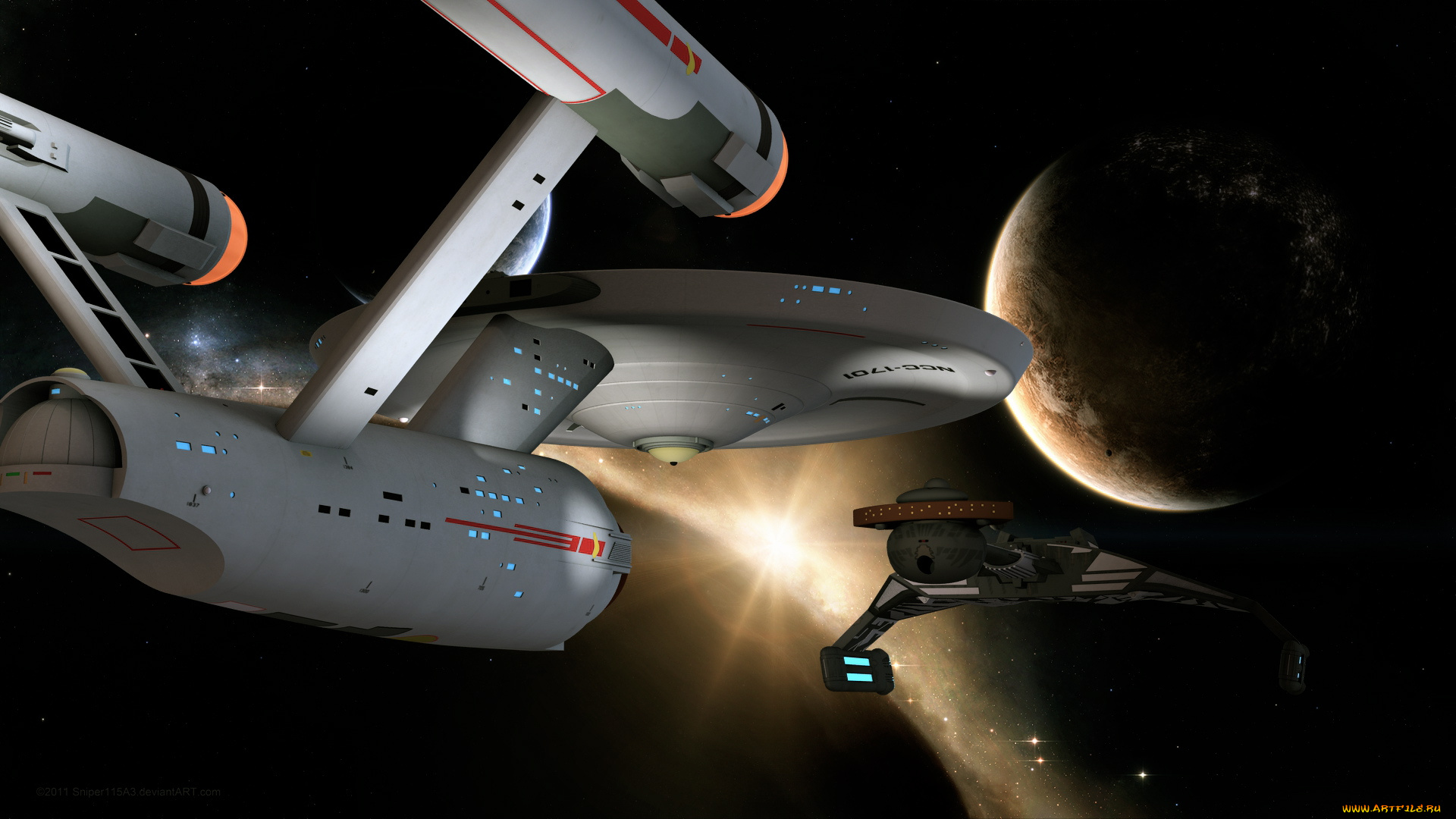 видео, игры, -, star, trek, constellation, планета, вселенная, полет, космический, корабль