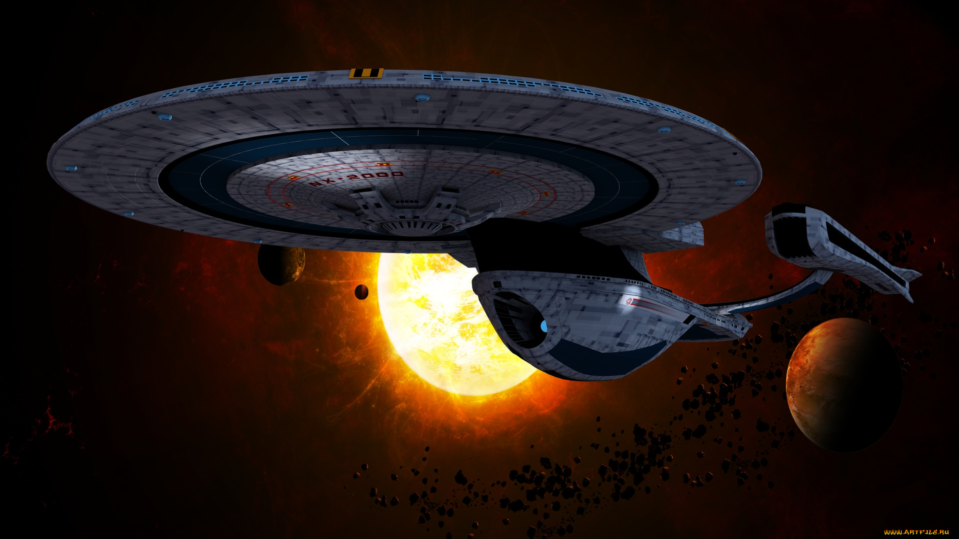 видео, игры, -, star, trek, constellation, планета, вселенная, полет, космический, корабль
