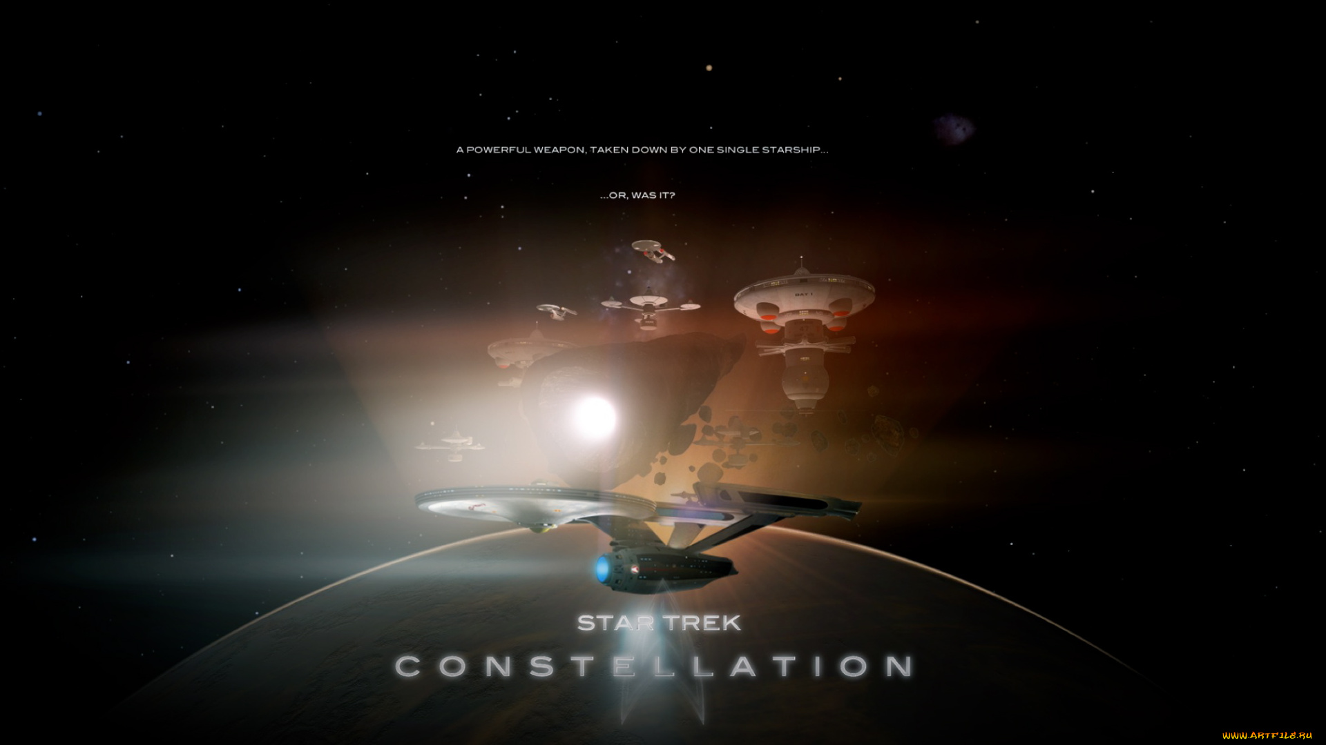 видео, игры, -, star, trek, constellation, вселенная, полет, космический, корабль