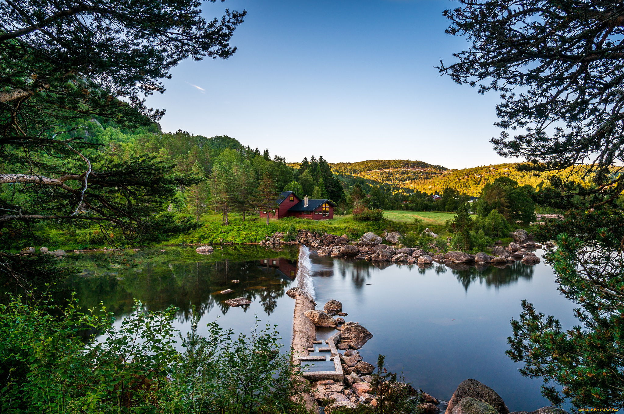 природа, реки, озера, холмы, река, лес