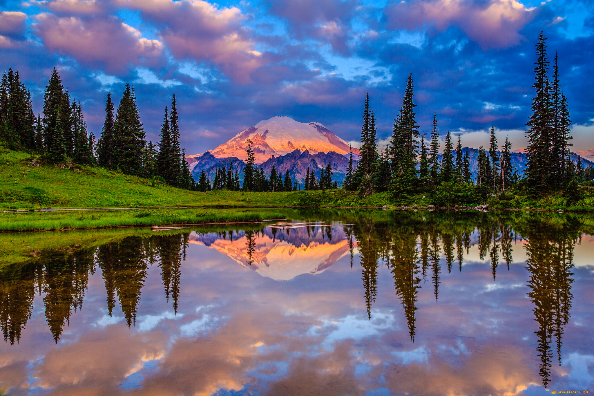 природа, реки, озера, река, лес, горы