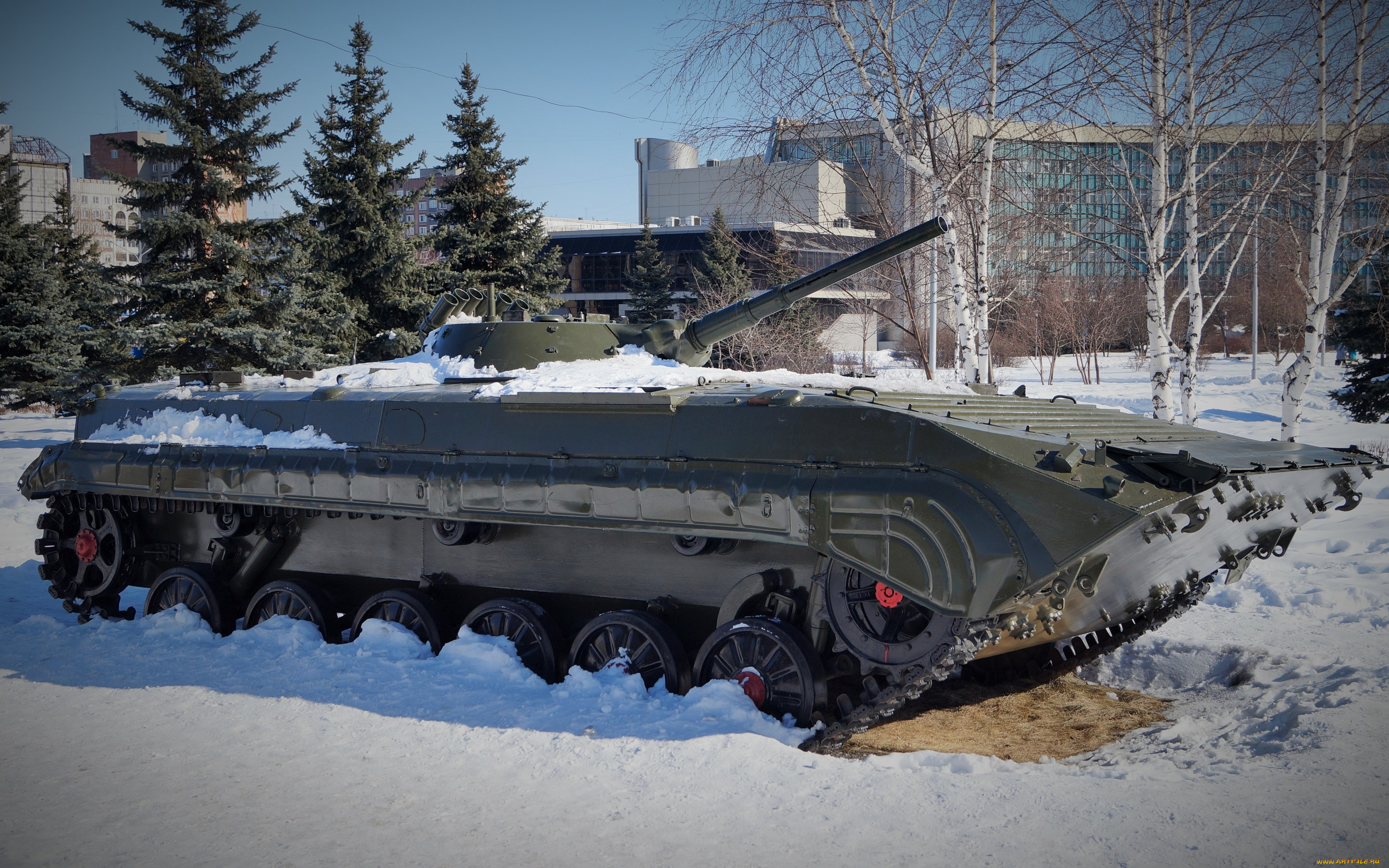 техника, военная, техника, снег