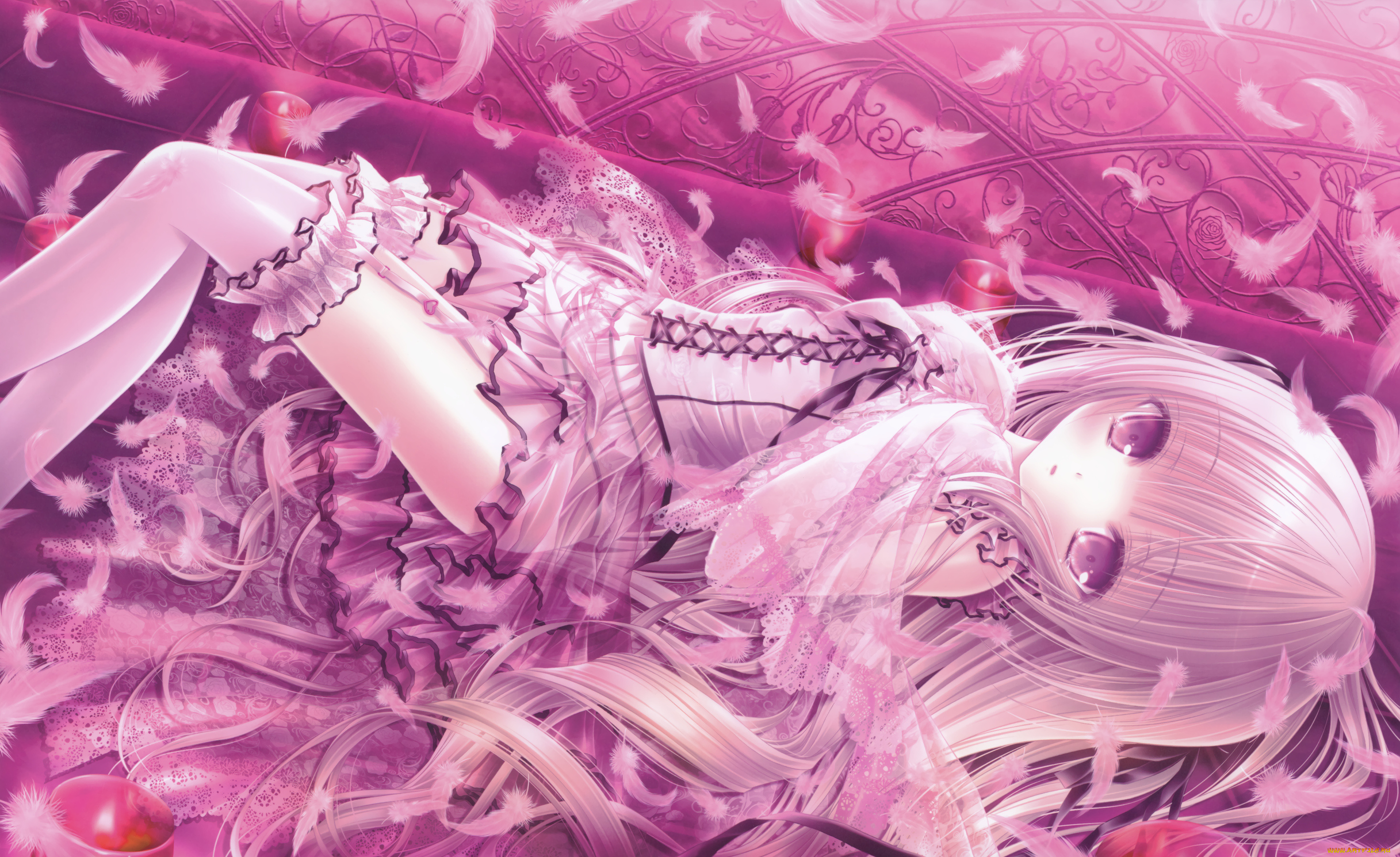 аниме, tinkle, , artbook, tinkle, взгляд, девушка, арт