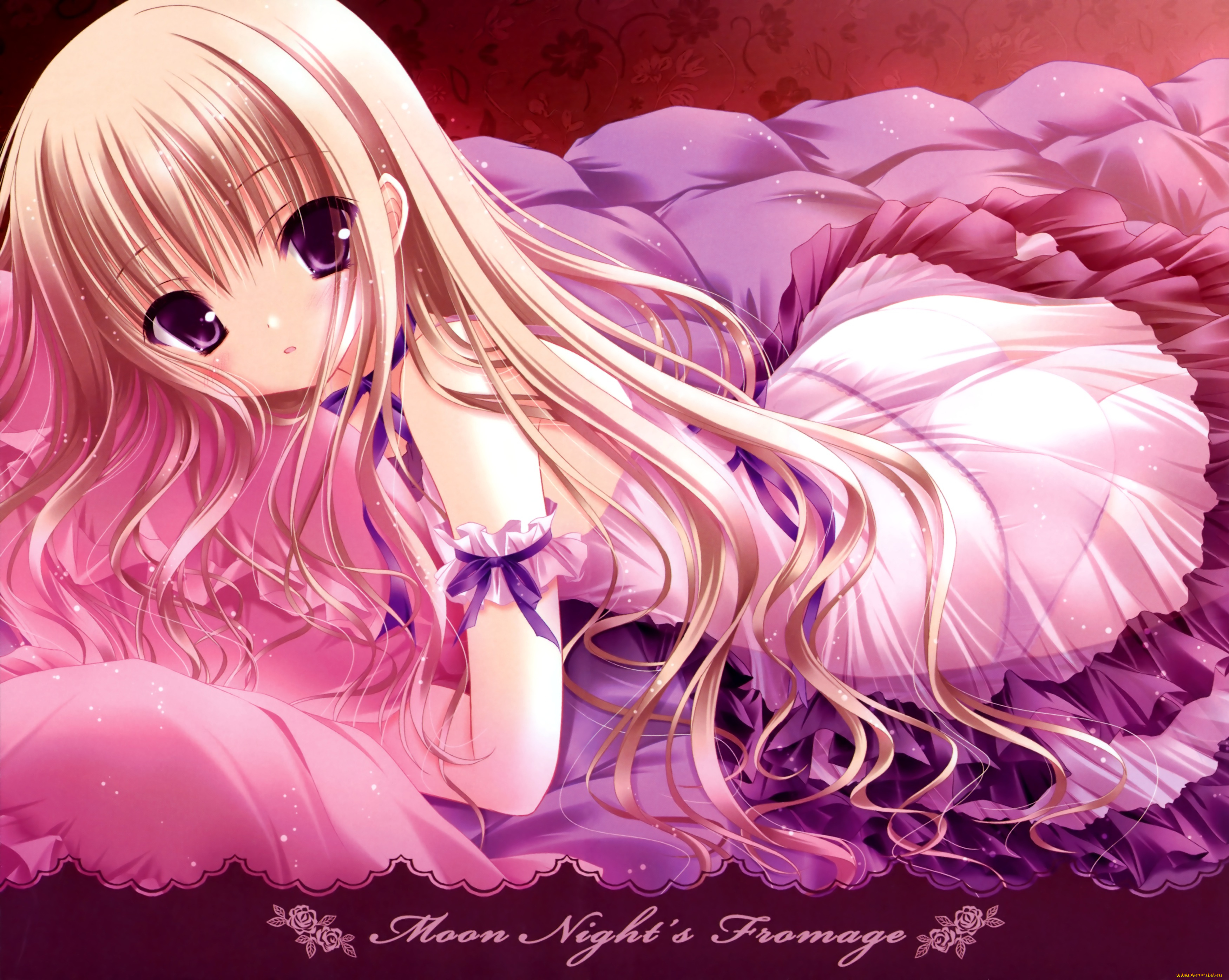 аниме, tinkle, , artbook, tsukiyo, no, fromage, платье, девушка, meari, tinkle