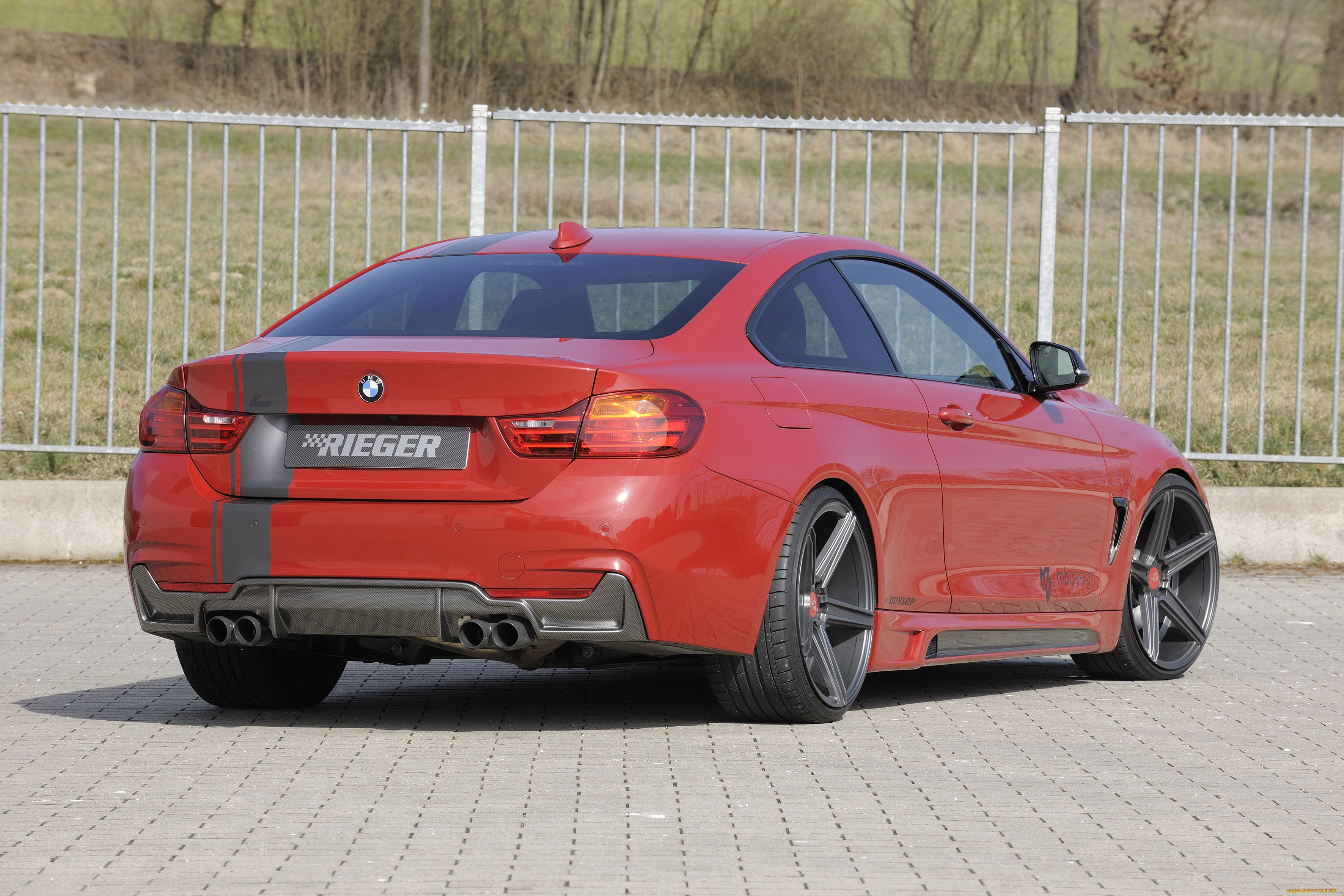 автомобили, bmw, f32, coupе, series, 4, rieger, красный, 2014г