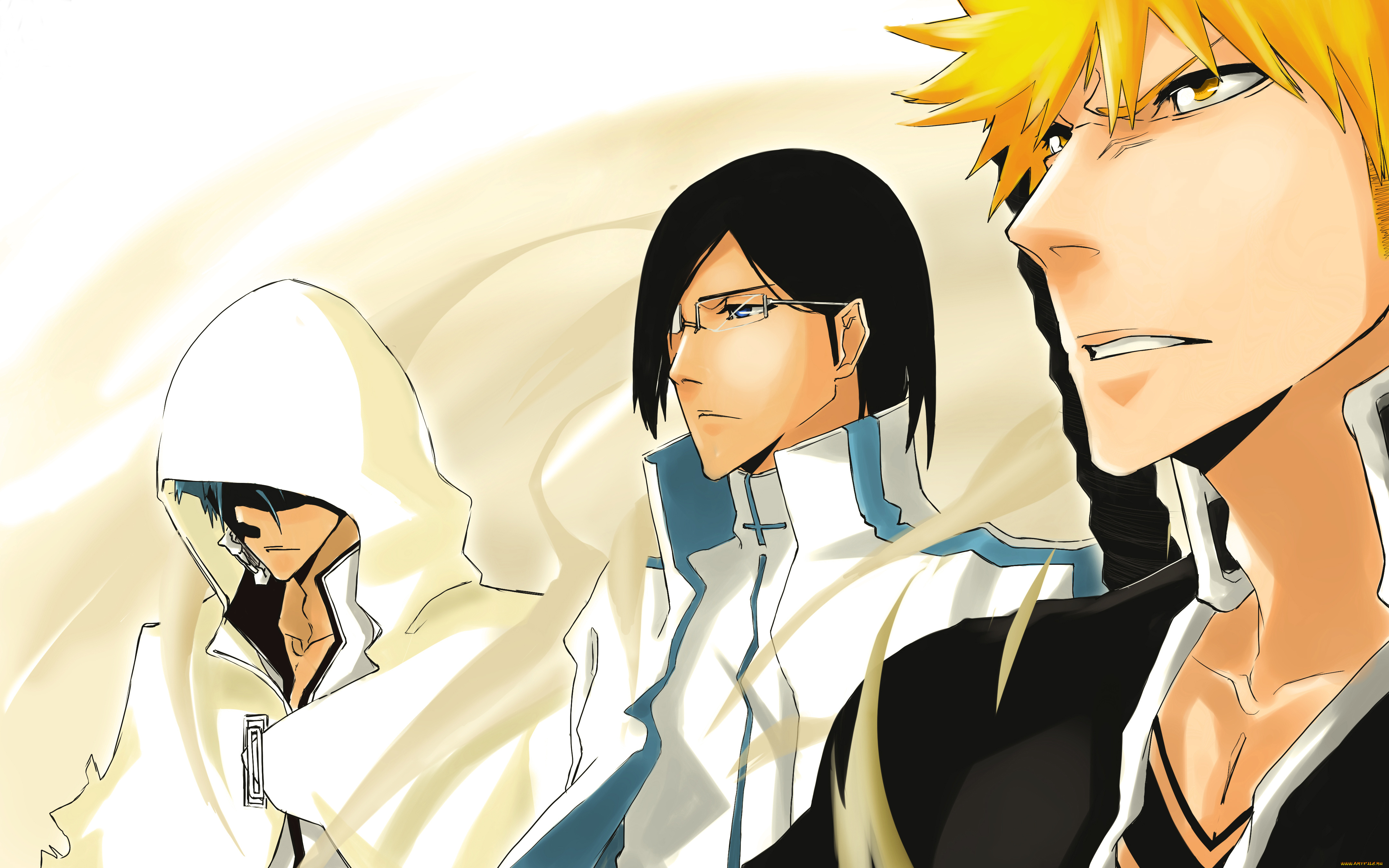 аниме, bleach, grimmjow, jaegerjaquez, shinigami, ichigo, kurosaki, anime, art