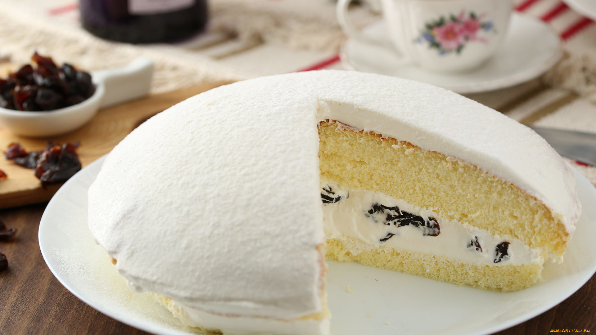 еда, торты, крем, пирог, бисквит