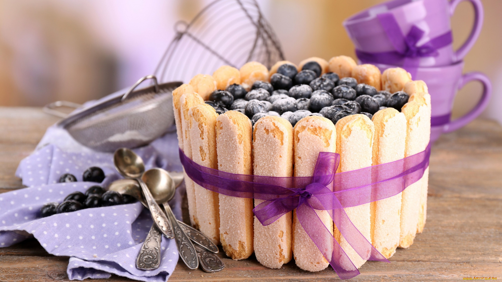 еда, торты, печенье, черника, лента