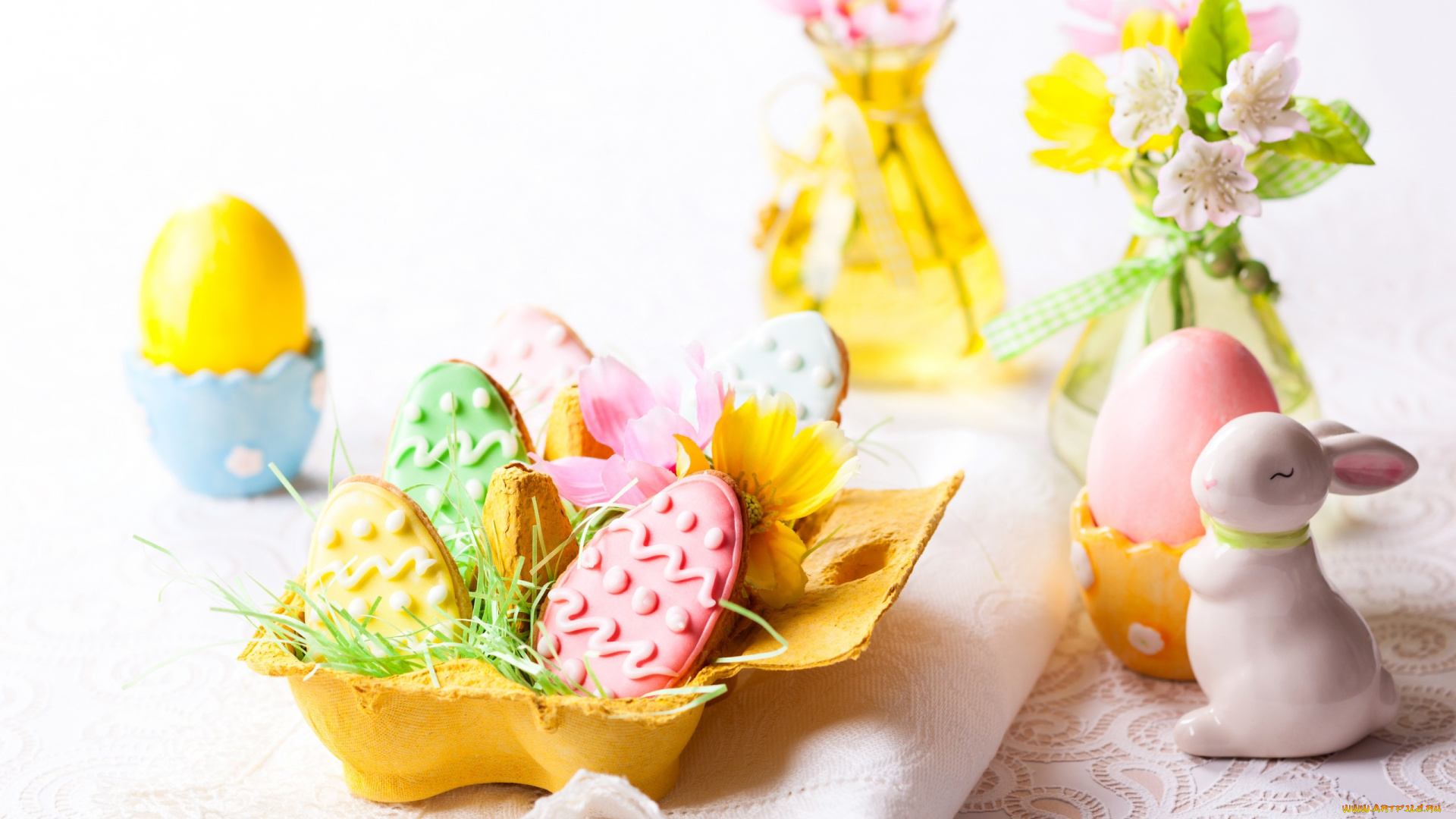 праздничные, пасха, печенье, зайчик