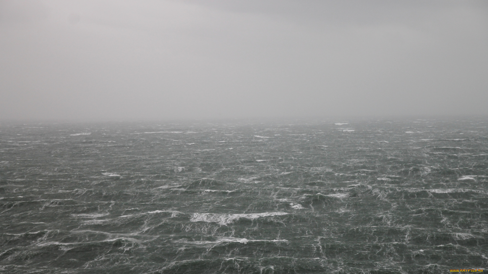 природа, моря, океаны, море, взволнованное, волны, шторм, дождь, серые, облака