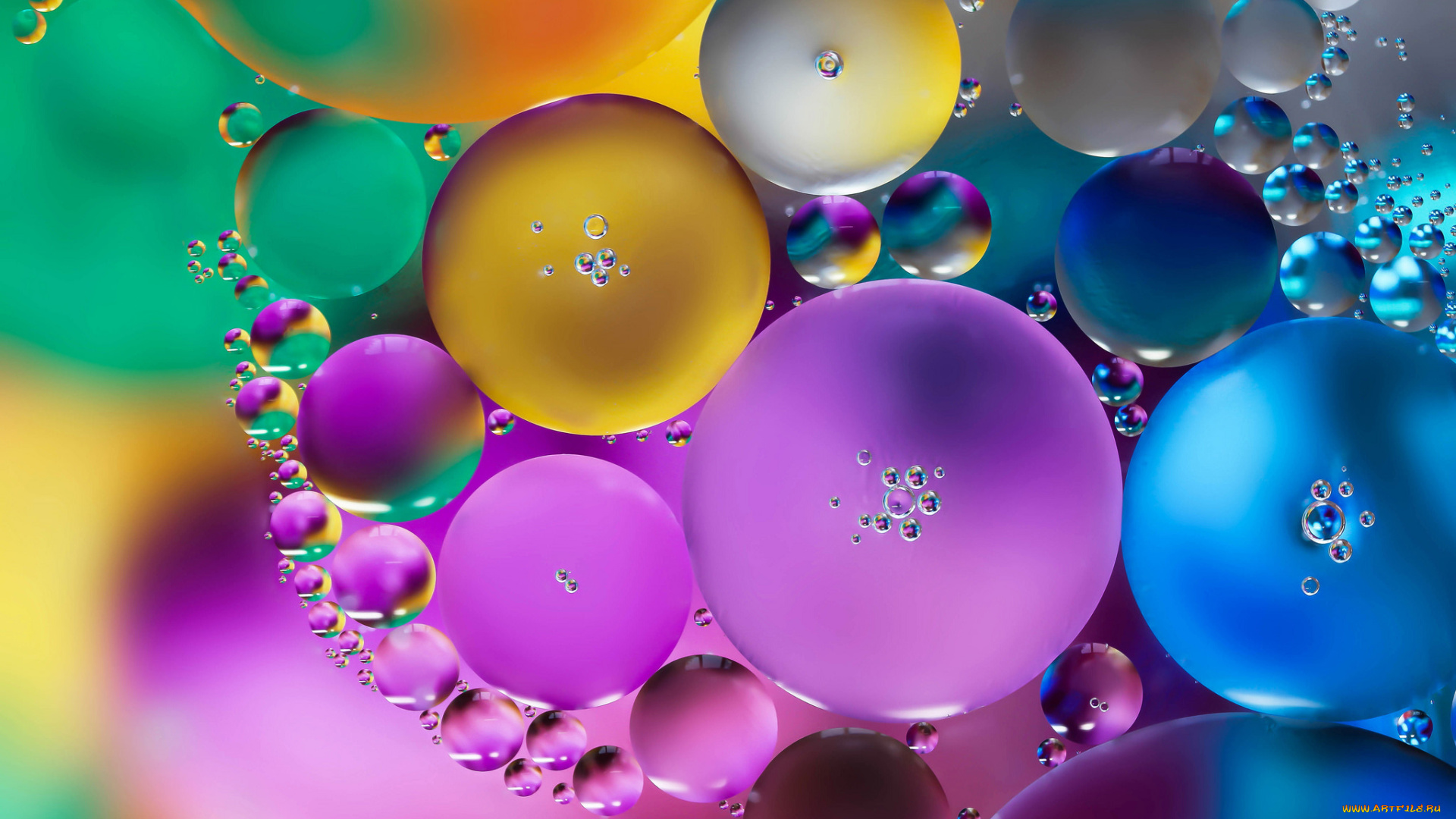 разное, капли, , брызги, , всплески, вода, масло, масляные, круги, пузыри, макро