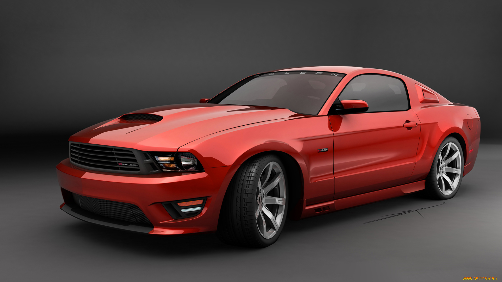 saleen, s281, mustang, 2010, concept, автомобили, 3д, s281, оранжевый, concept, 2010, mustang, saleen