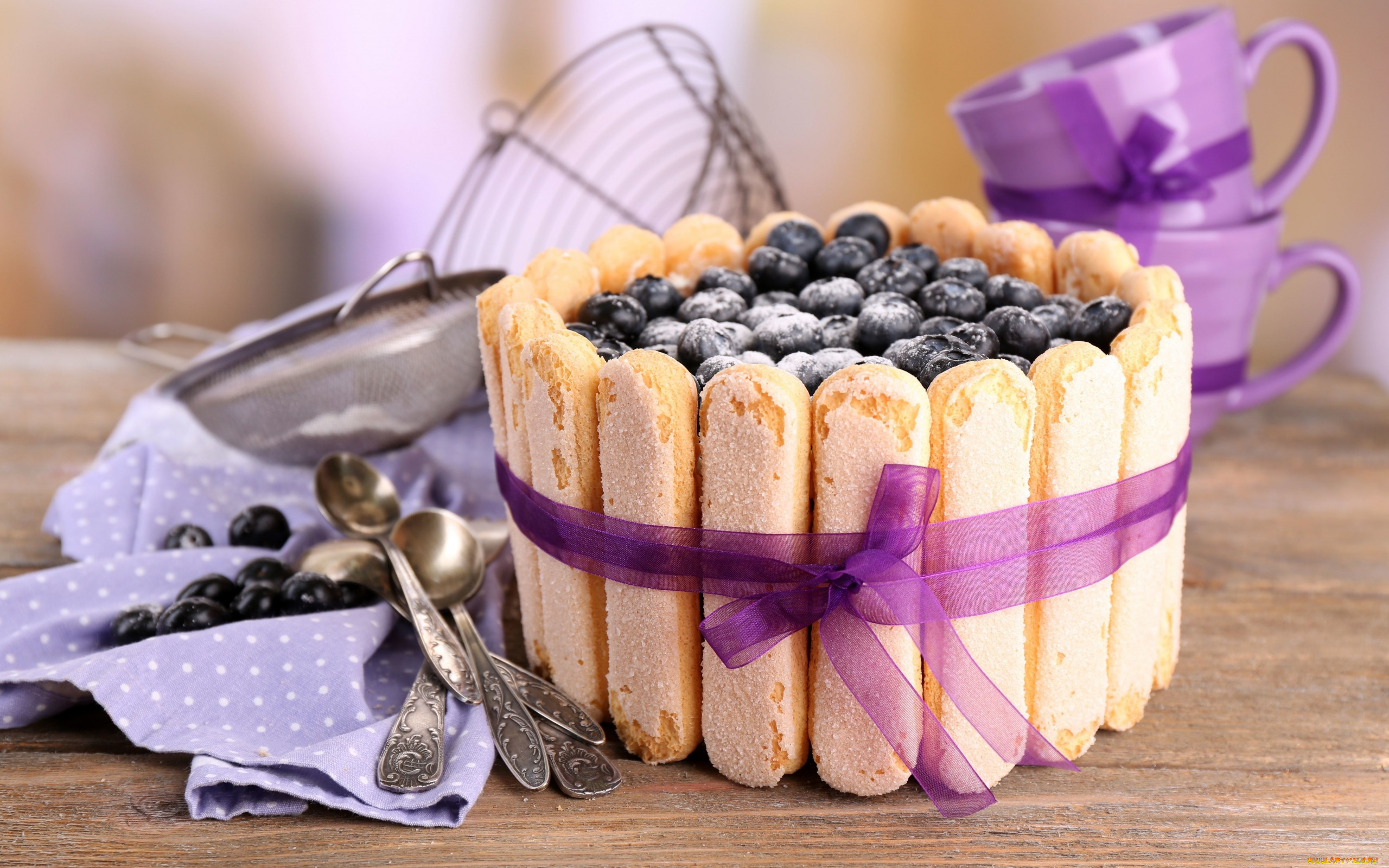 еда, торты, печенье, черника, лента
