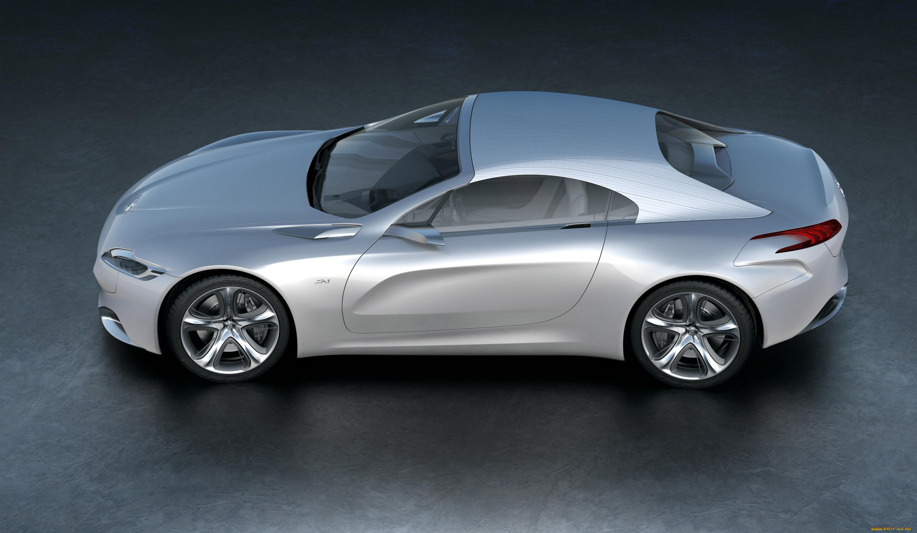 peugeot, sr1, concept, 2010, автомобили, peugeot, sr1, concept, 2010, car, серебристый, металлик