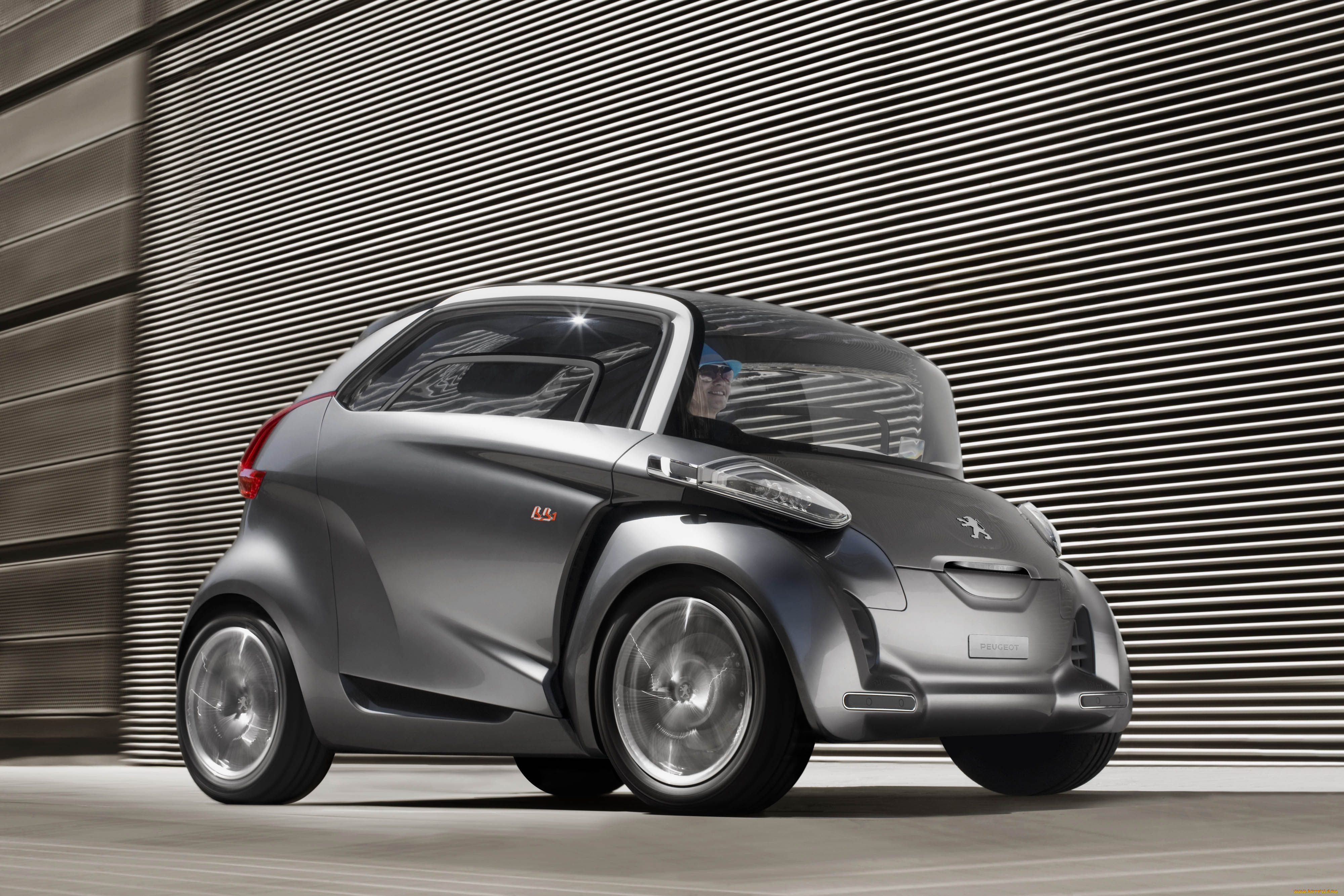 peugeot, bb1, concept, автомобили, peugeot, bb1, concept, движение, серый, серебристый, металлик