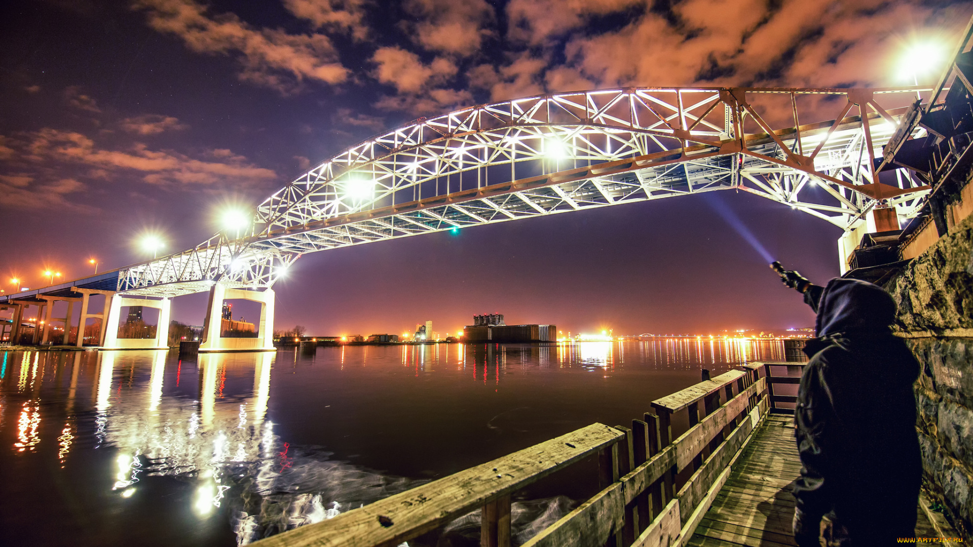 города, -, мосты, река, мост