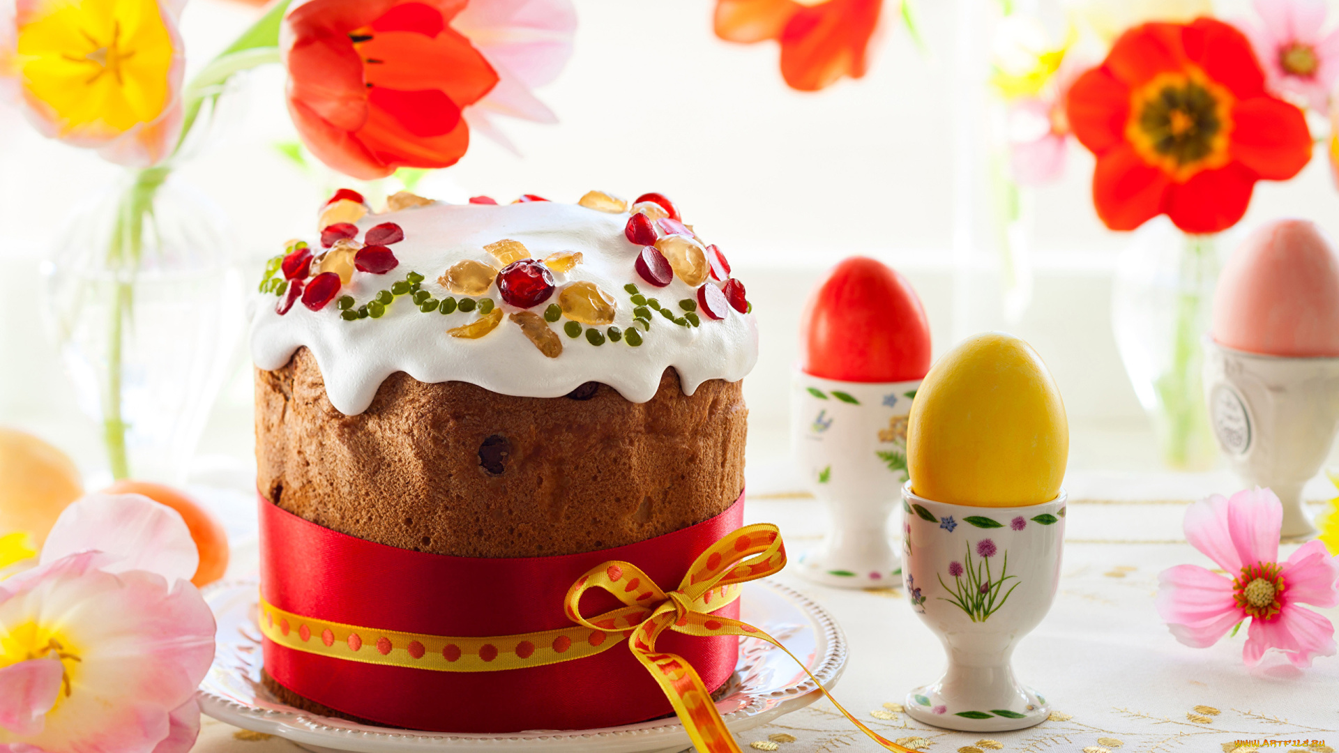 праздничные, пасха, крашенки, кулич