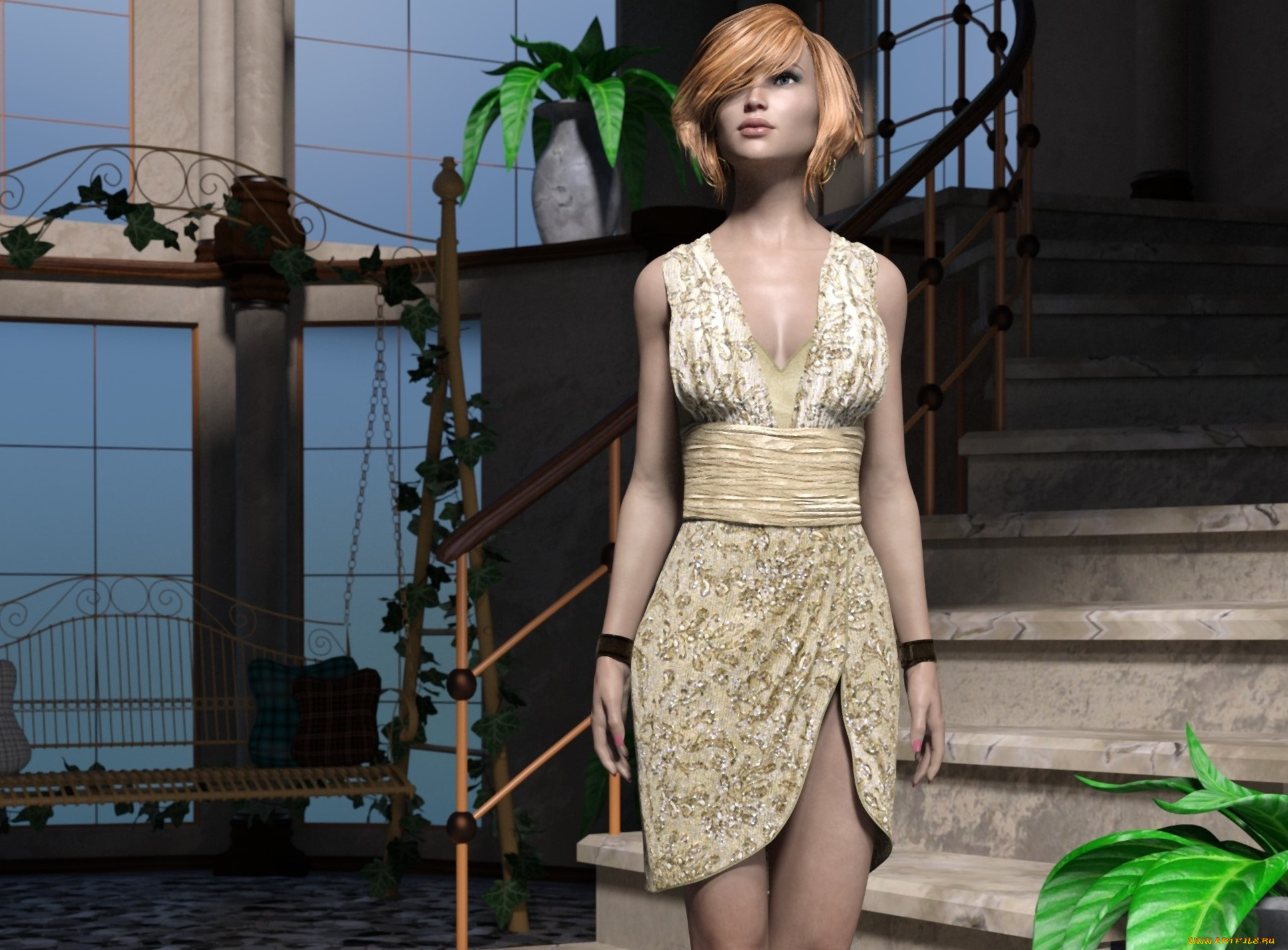 3д, графика, люди, , people, фон, девушка, взгляд