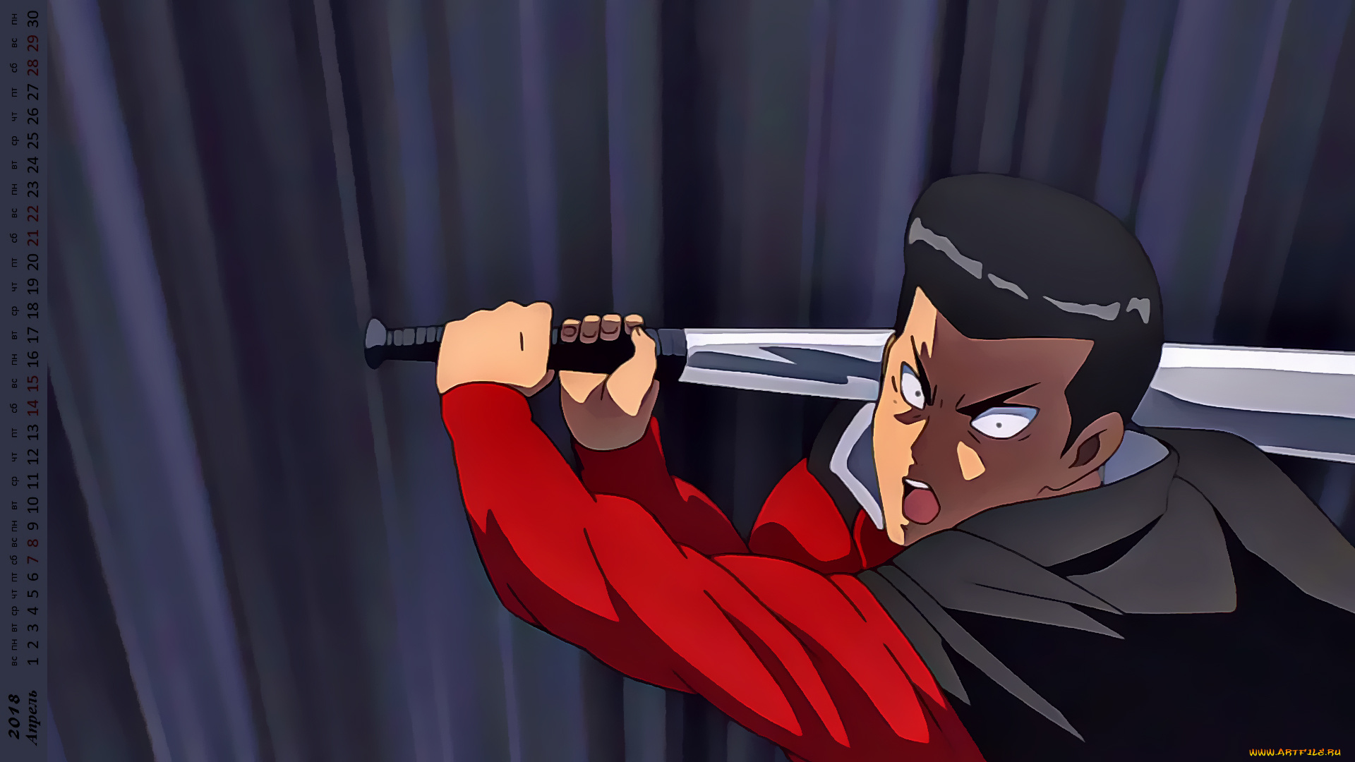 календари, аниме, оружие, юноша