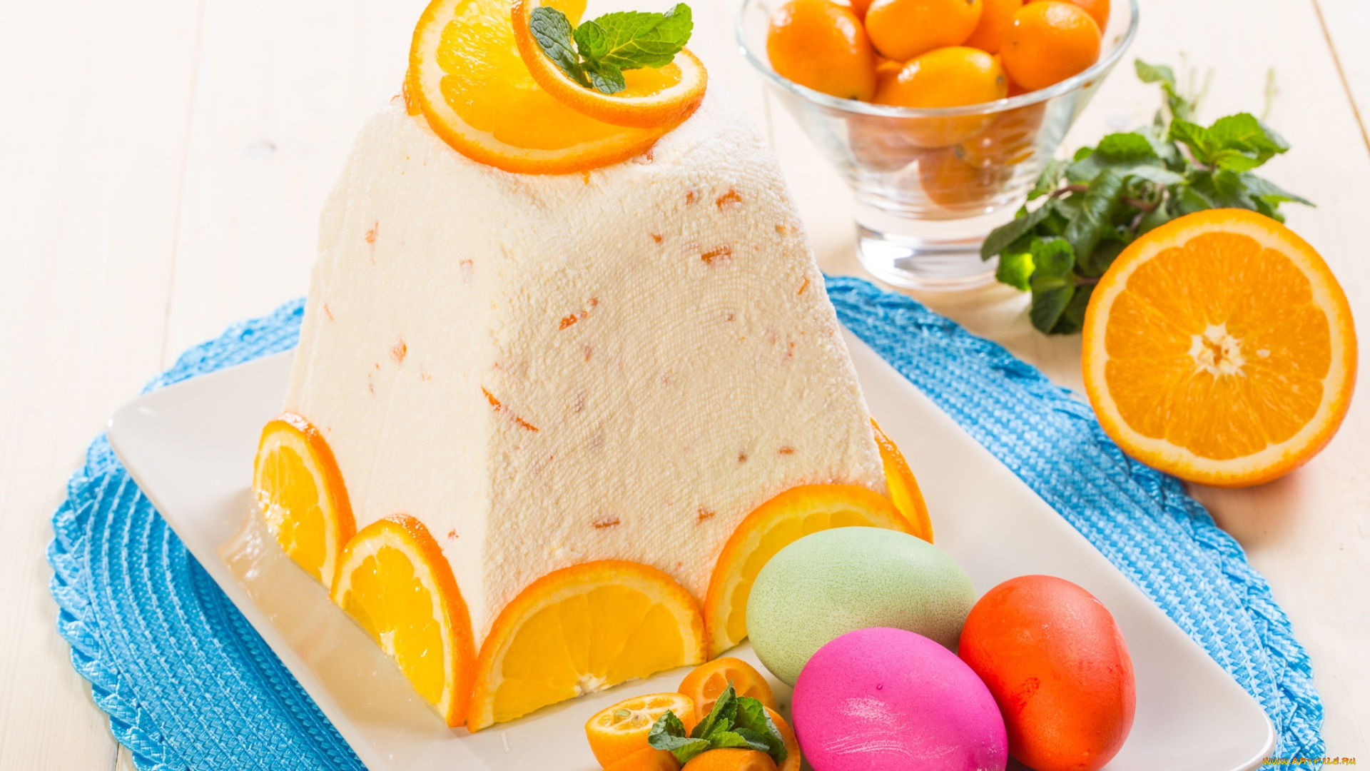 праздничные, пасха, яйца, апельсин, творожный, кулич