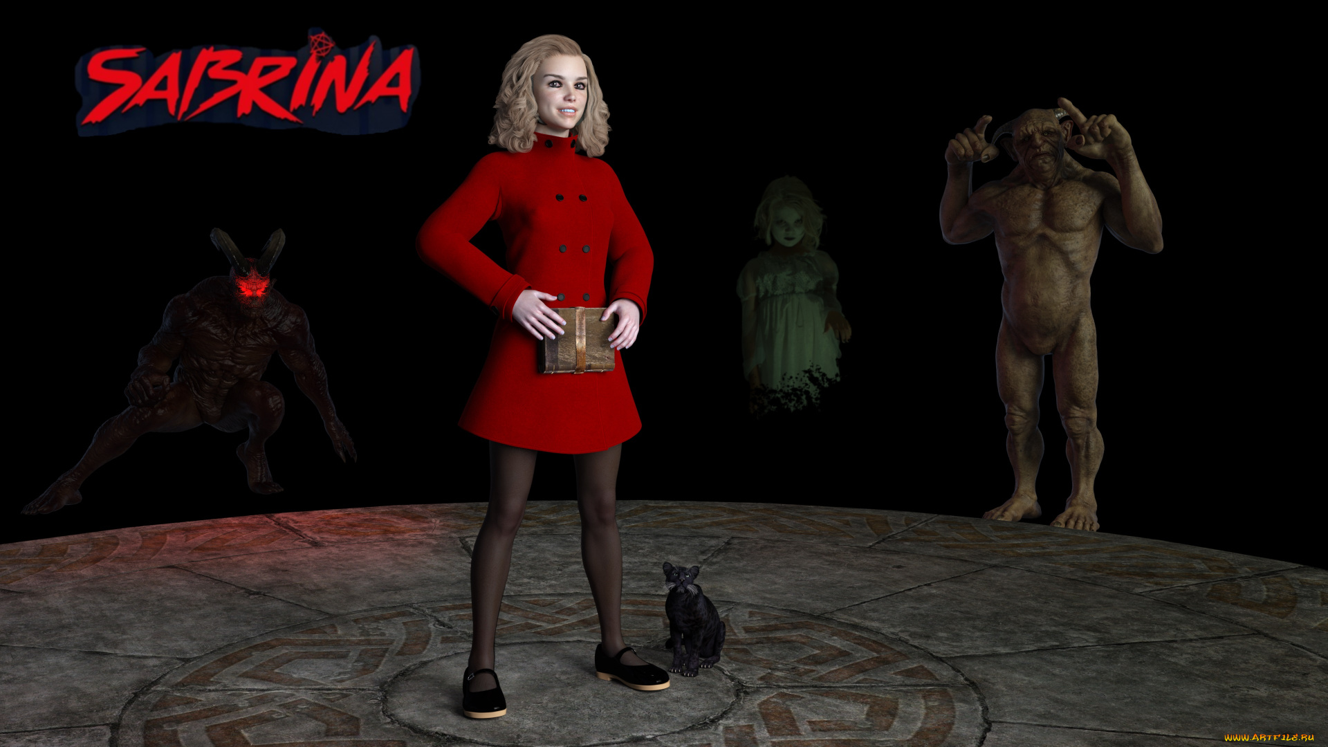 3д, графика, фантазия, , fantasy, девушка, взгляд, фон