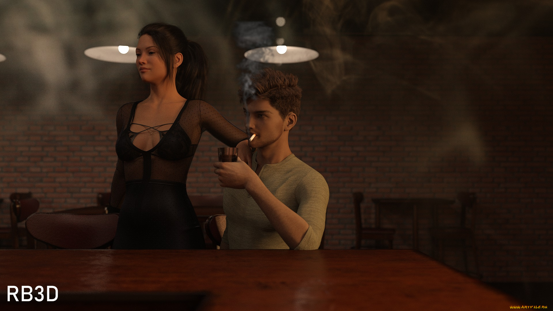 3д, графика, люди, , people, фон, взгляд, девушка