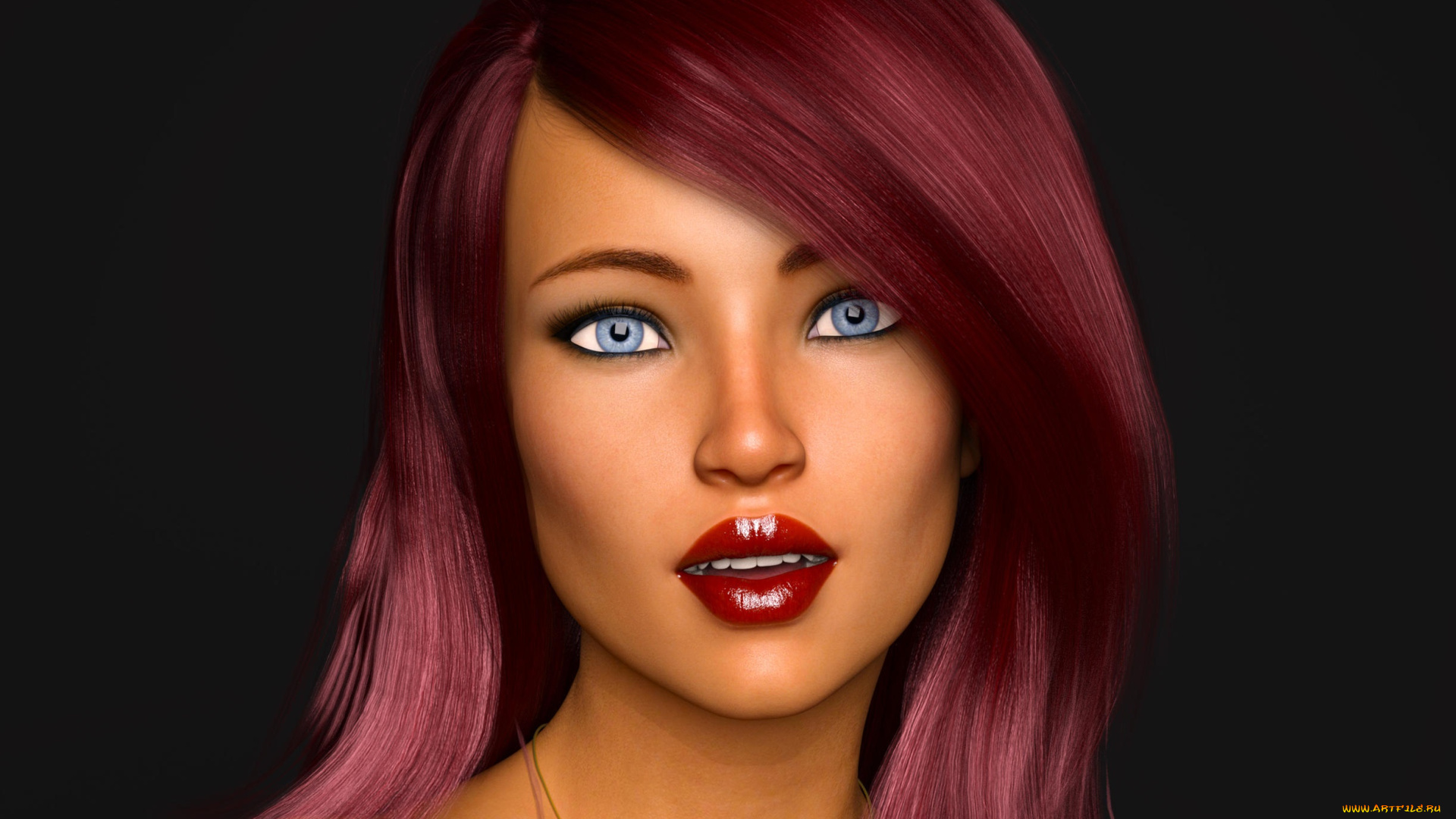 3д, графика, портрет, , portraits, девушка, взгляд, фон