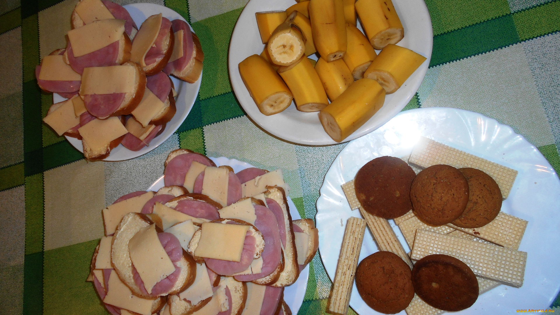 еда, бутерброды, , гамбургеры, , канапе, сыр, колбаса, хлеб, печенье, вафли, бананы