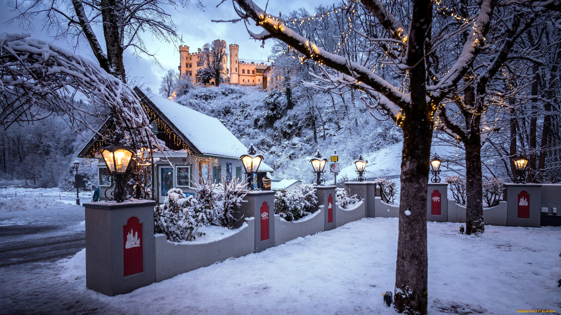 hohenschwangau, castle, города, замки, германии, hohenschwangau, castle