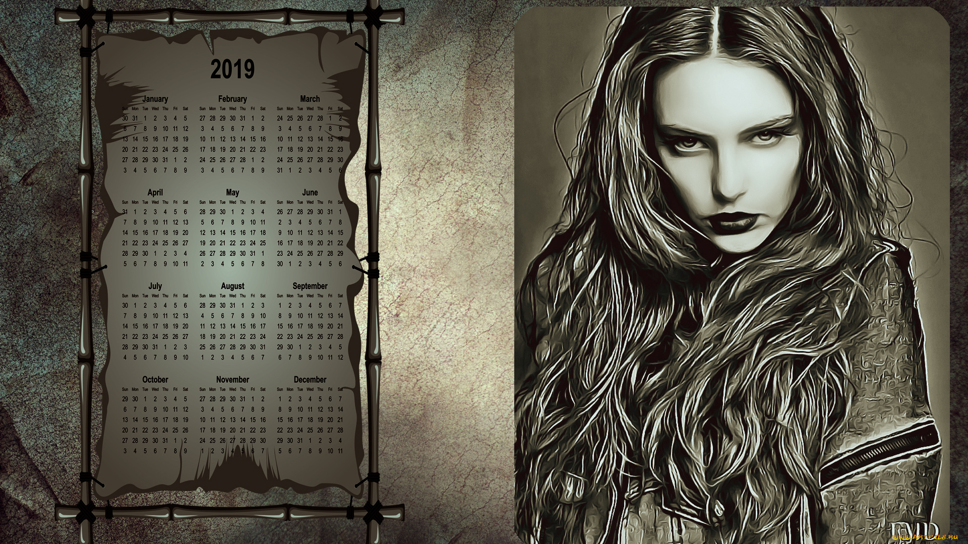календари, компьютерный, дизайн, девушка, модель