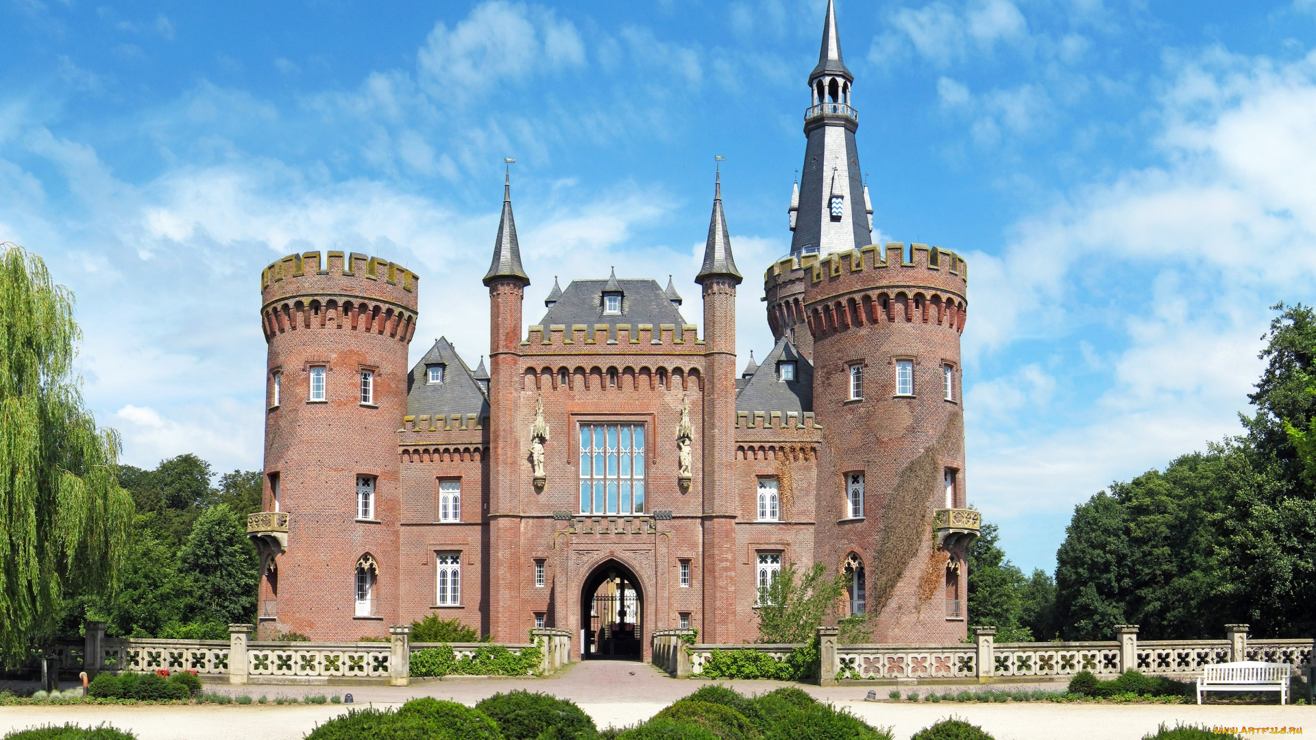 moyland, castle, города, замки, германии, moyland, castle