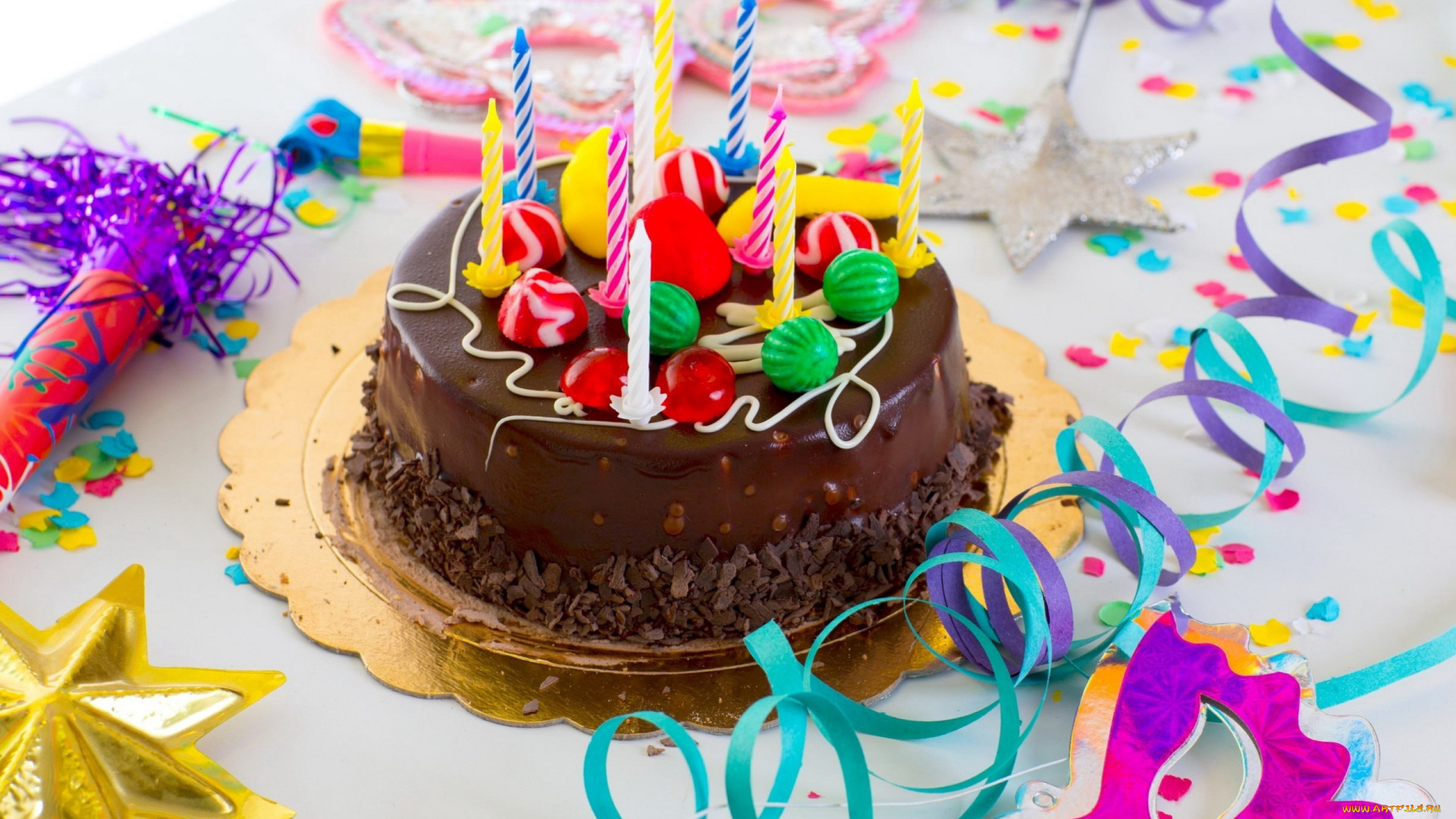 праздничные, угощения, торт, свечи