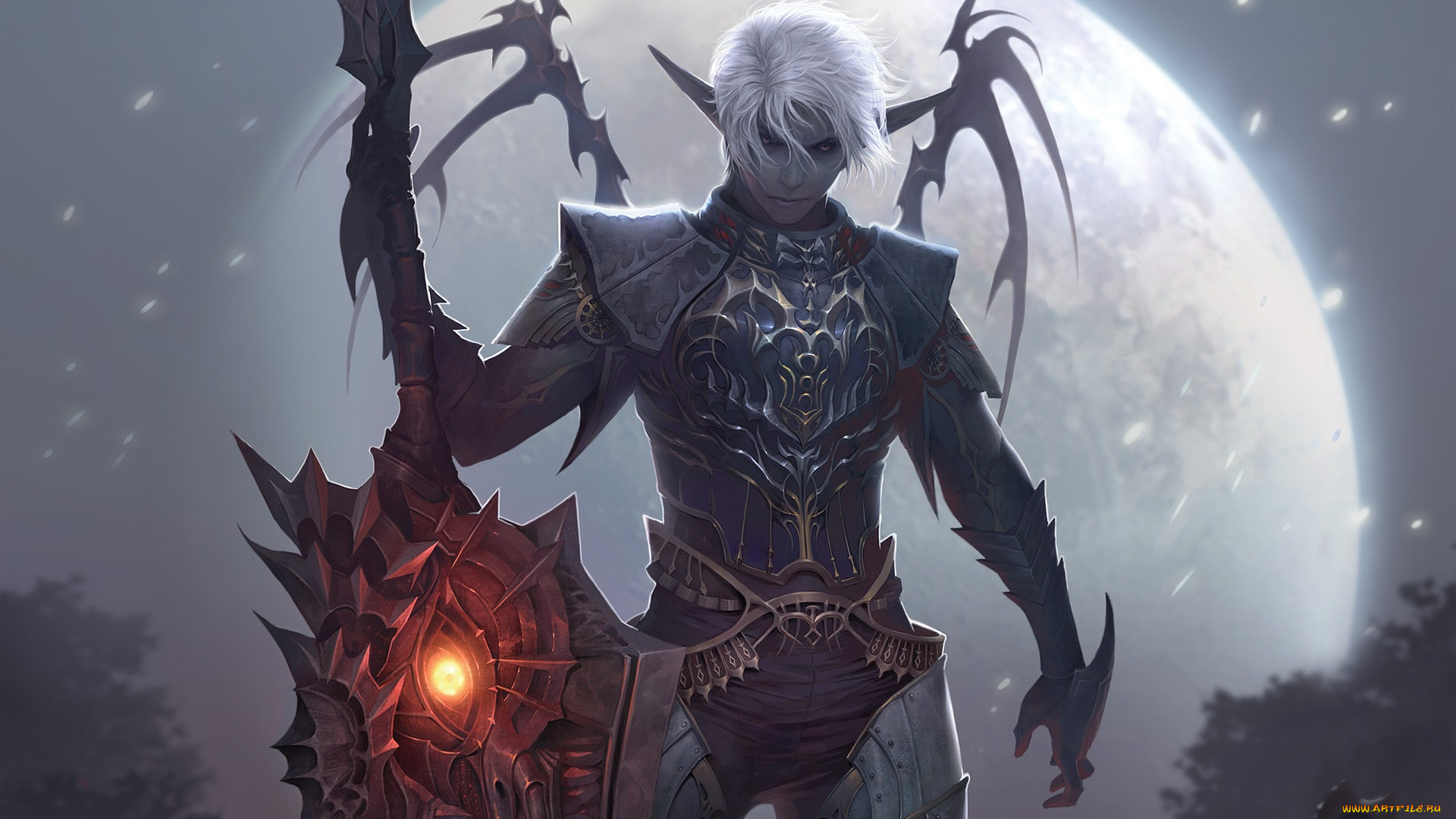 видео, игры, lineage, ii, , the, chaotic, chronicle, луна, амуниция, меч, дроу