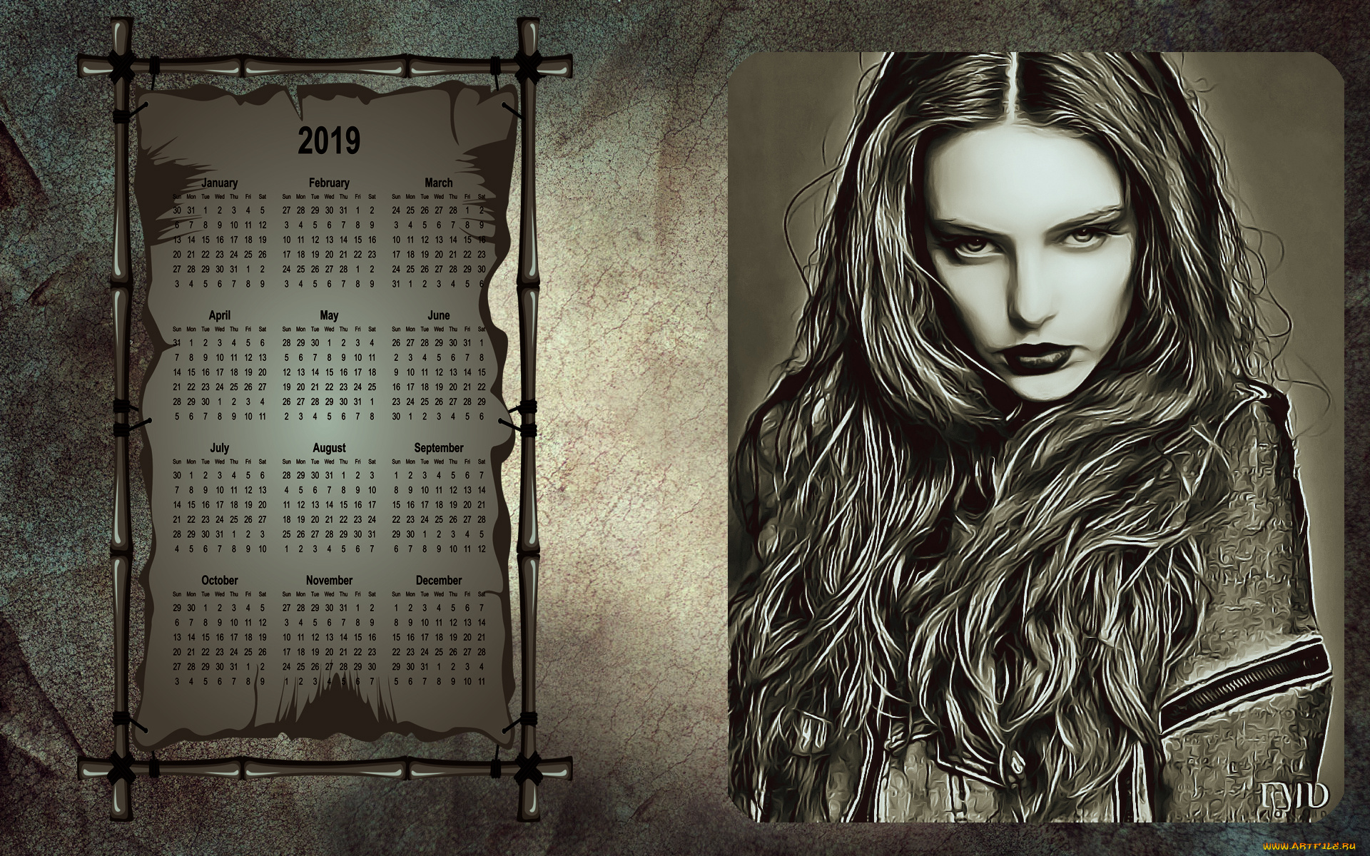 календари, компьютерный, дизайн, девушка, модель