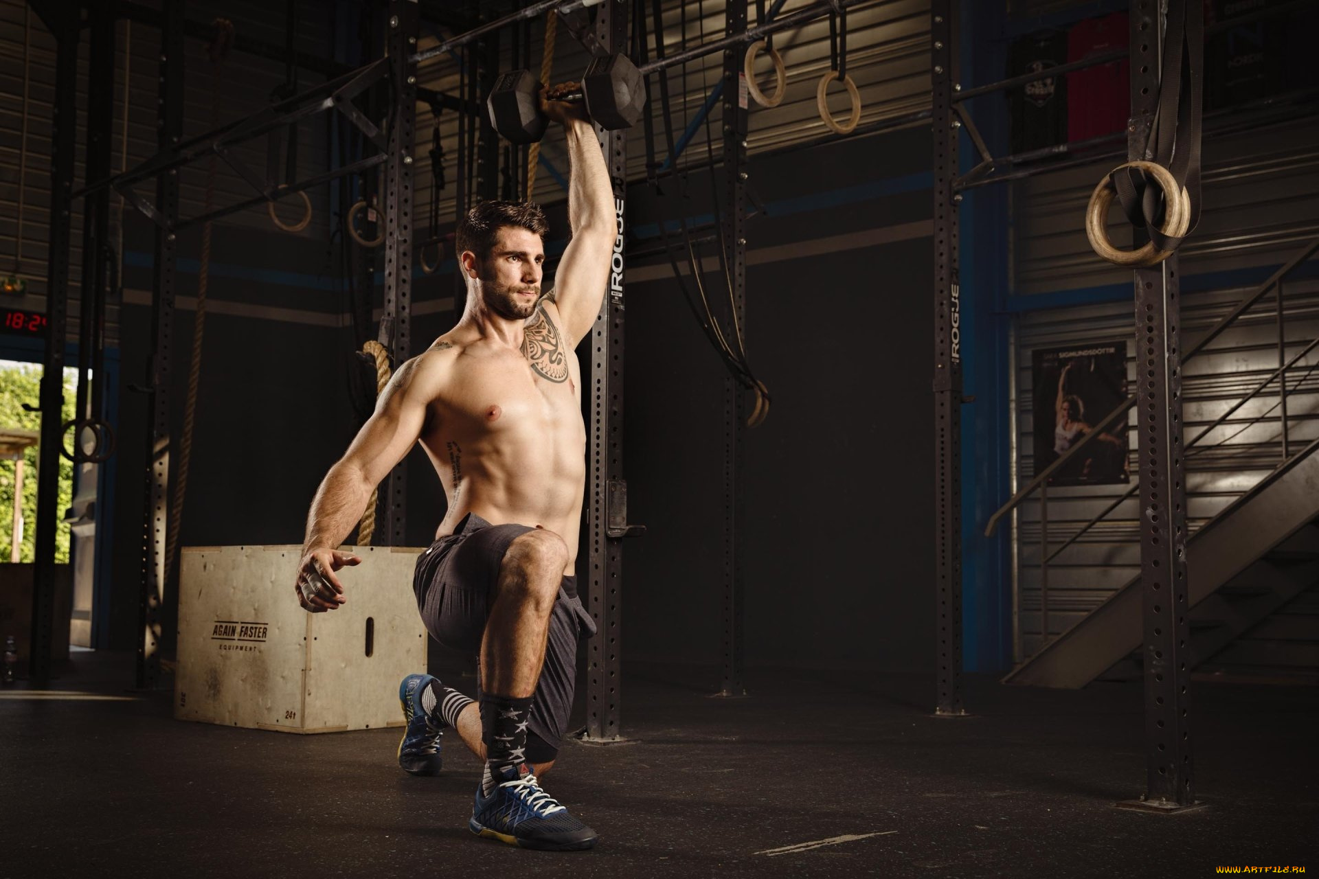 спорт, фитнес, мужчина, тренировка