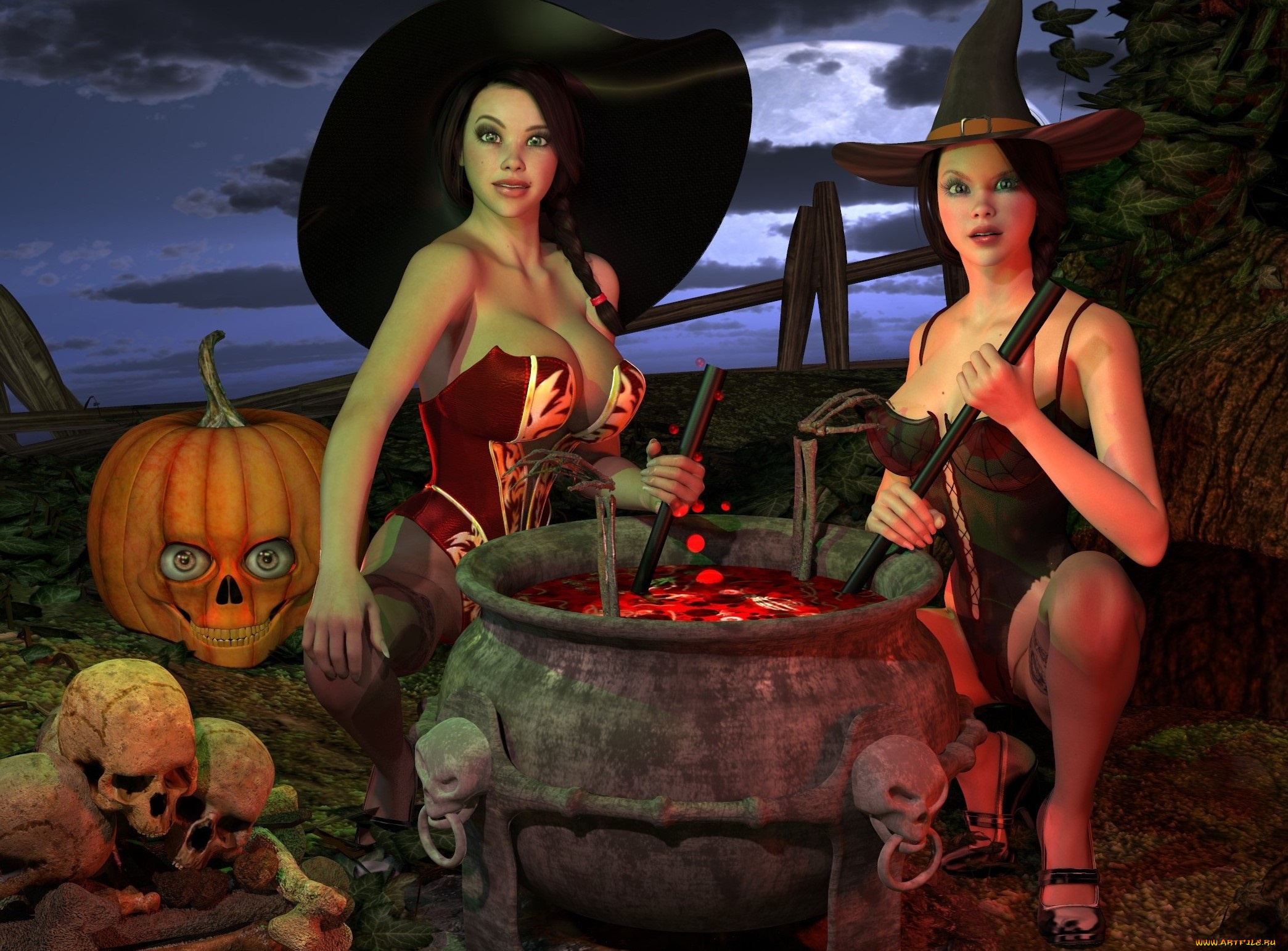 3д, графика, праздники, , holidays, девушки, взгляд, фон