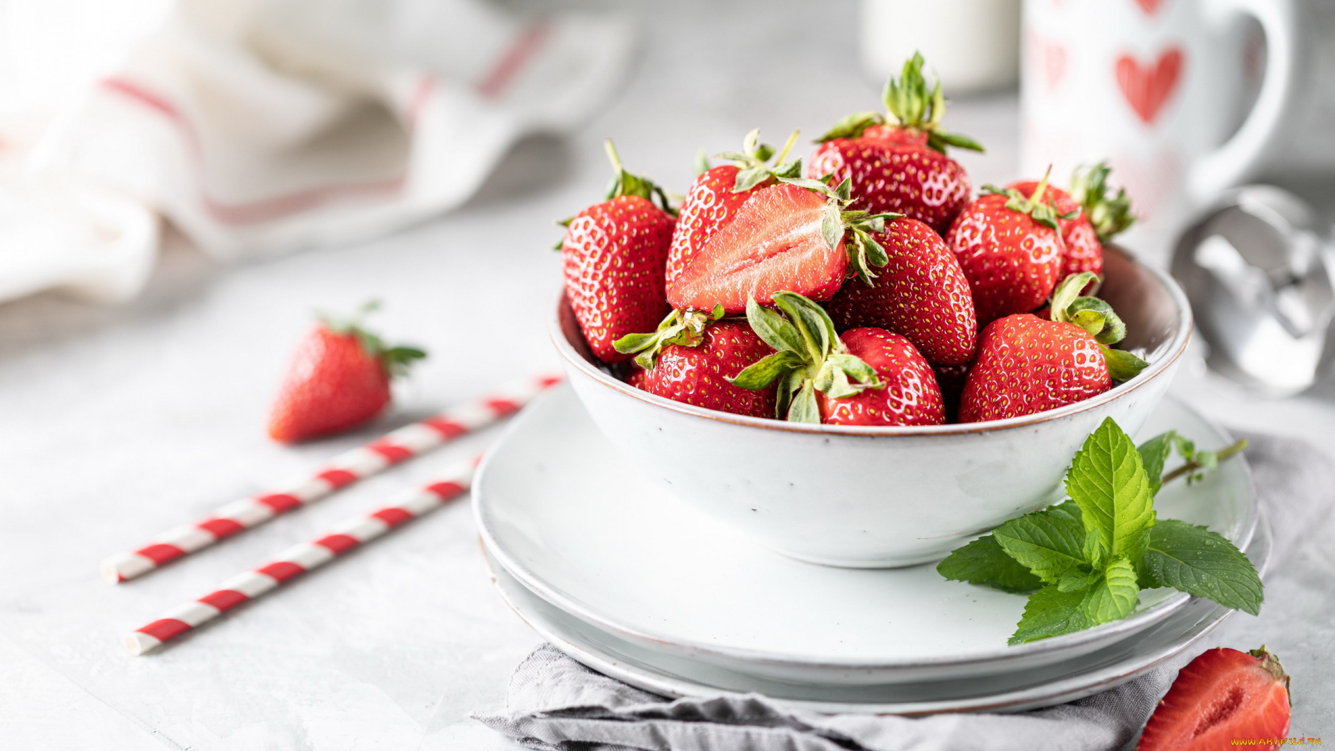 еда, клубника, , земляника