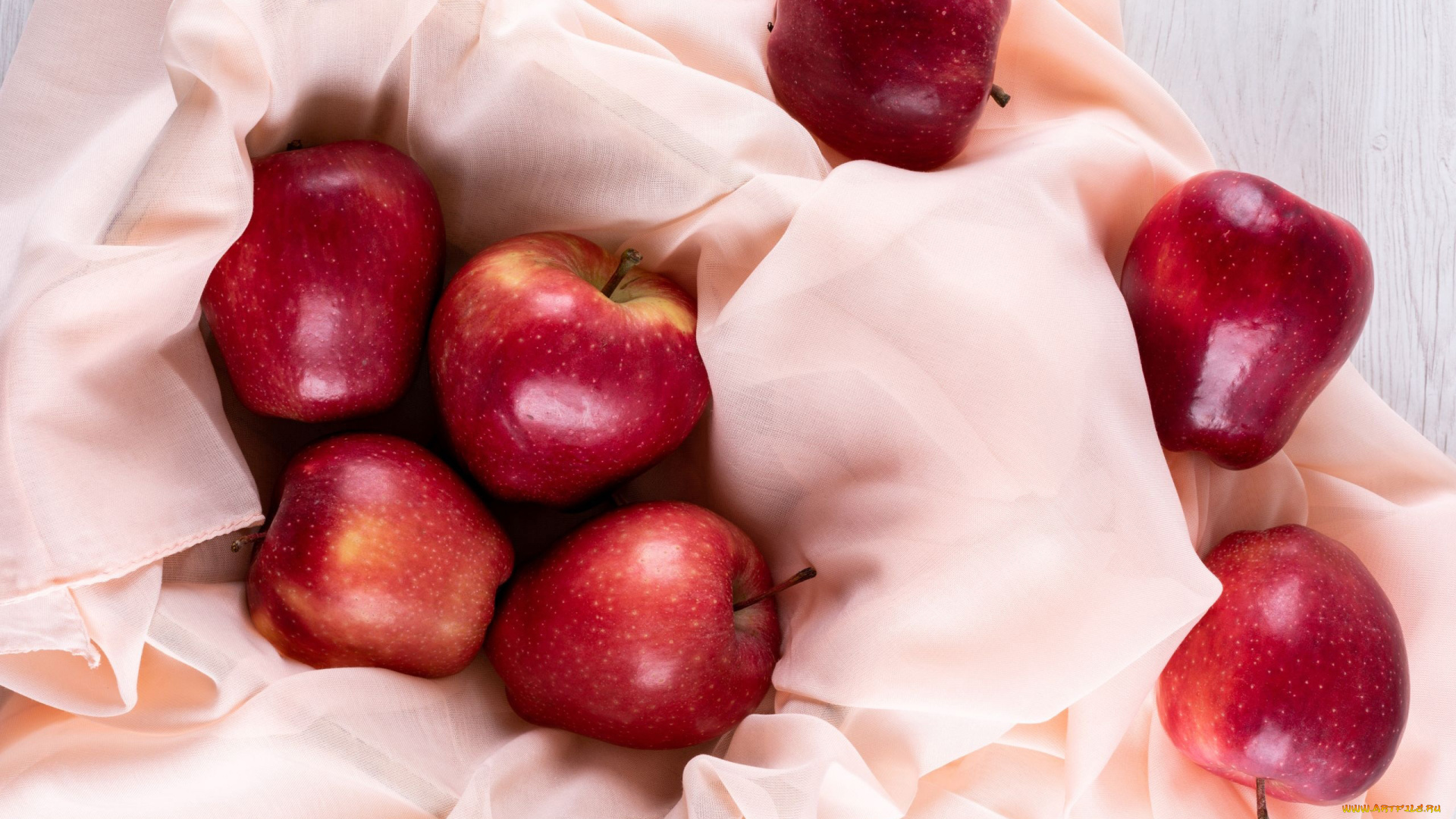 еда, яблоки, румяные