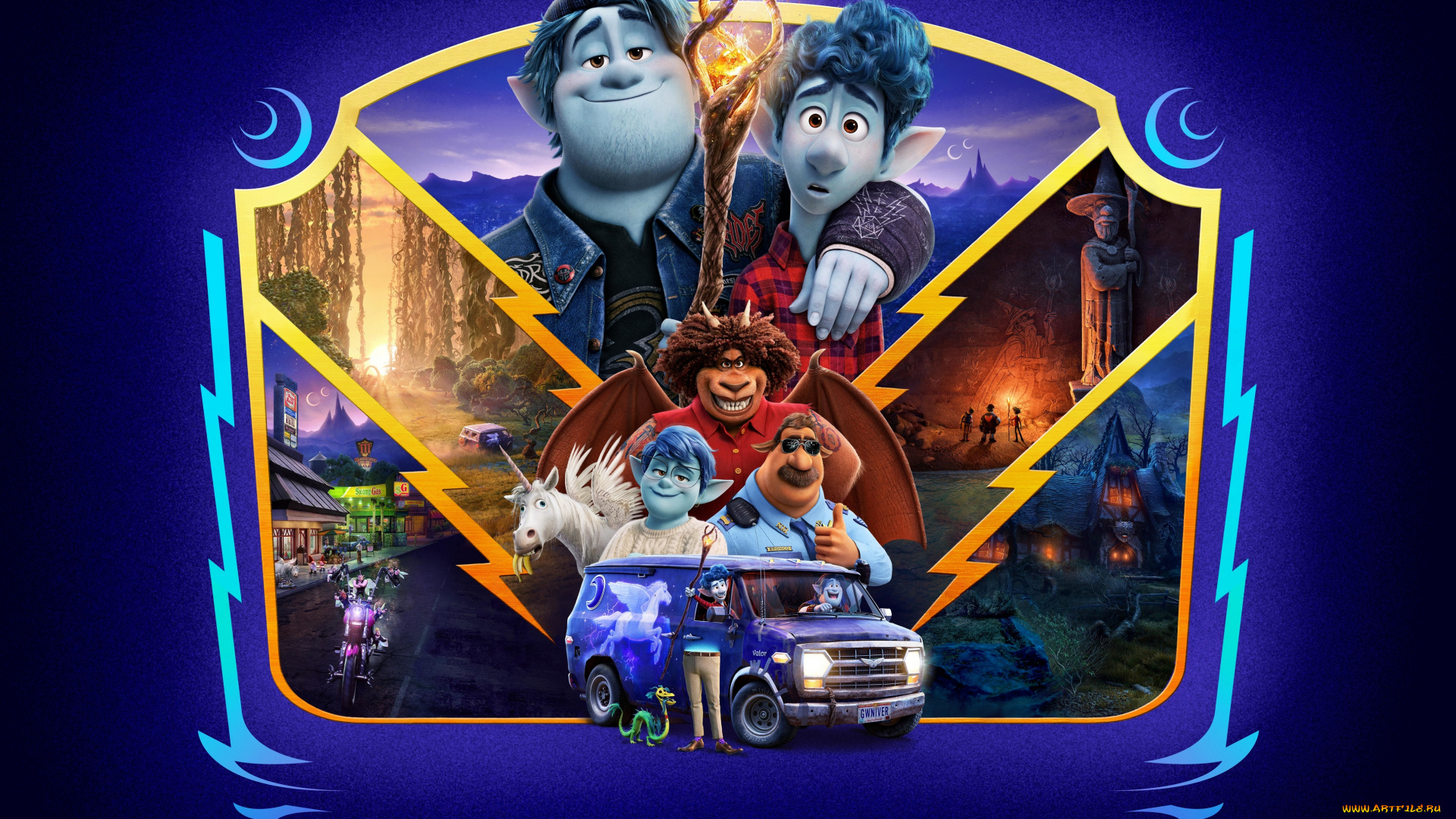 onward, , , 2020, мультфильмы, onward, мультфильм, постер, ian, lightfoot, вперед