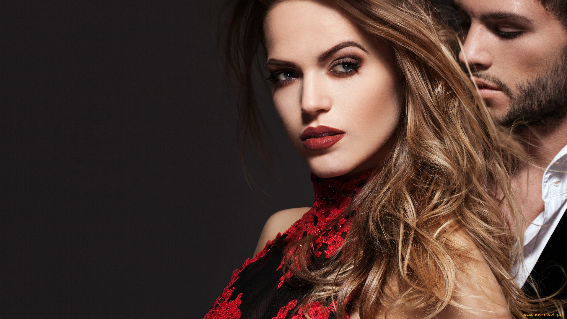 разное, мужчина, женщина, пара, лица, блондинка, кружево