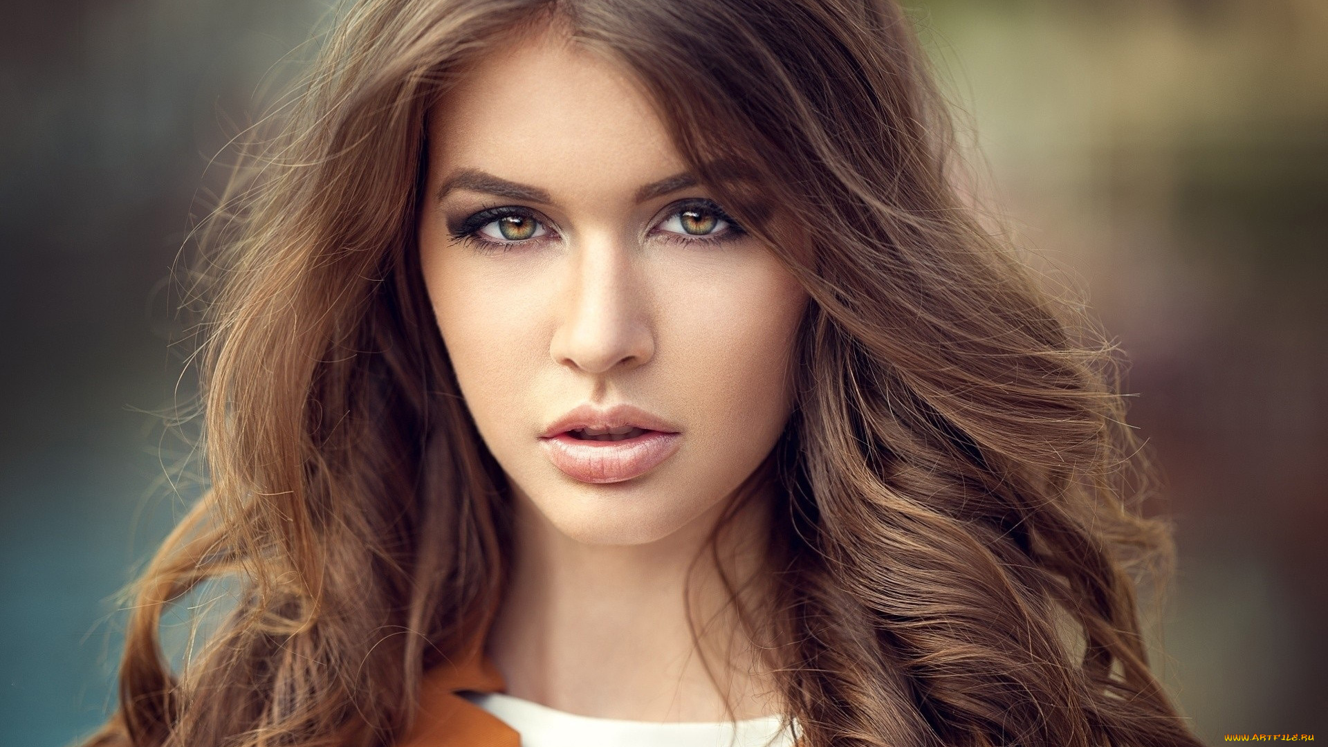 девушки, -, лица, , портреты, шатенка