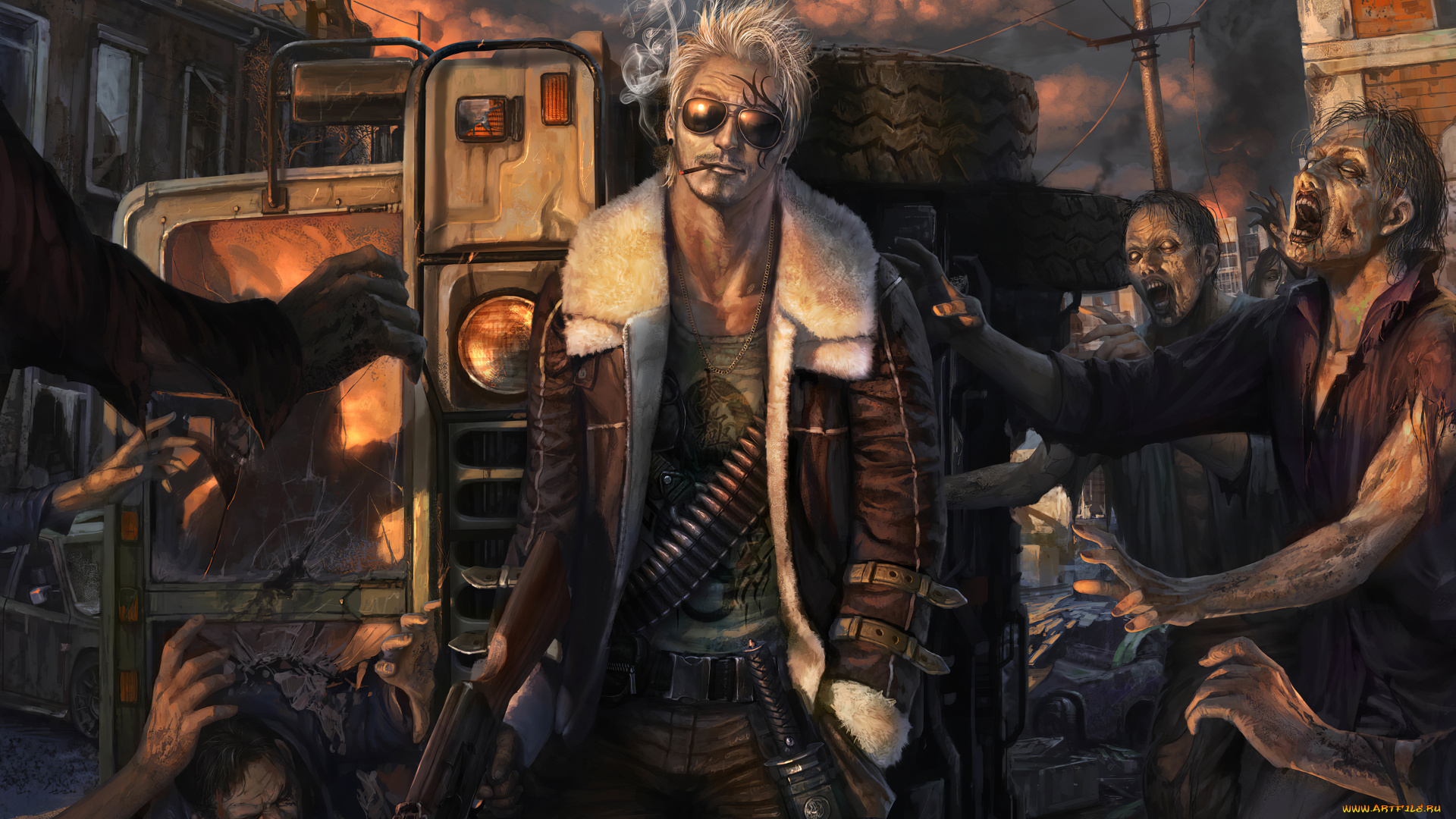 фэнтези, люди, зомби