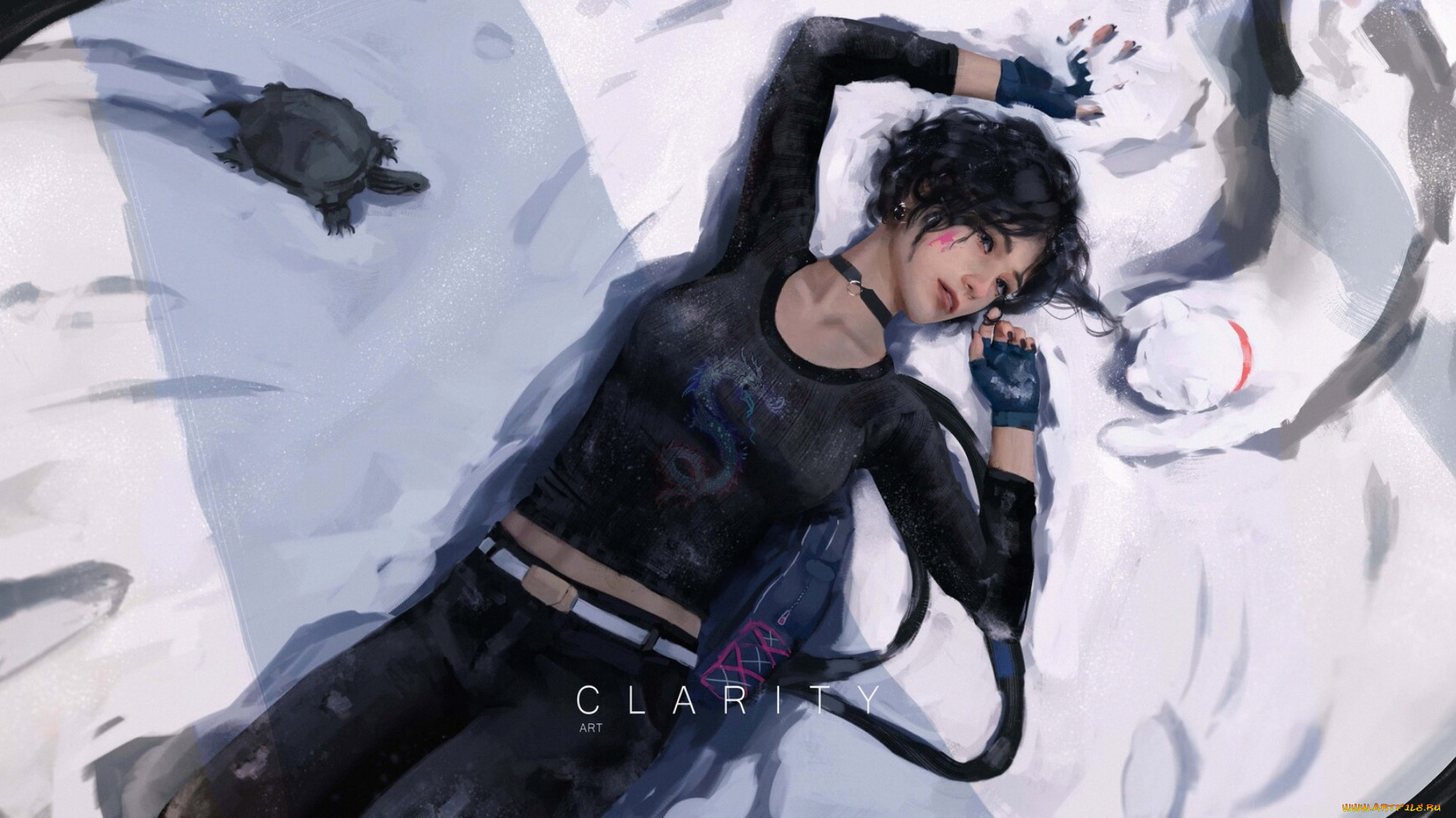 рисованное, люди, девушка