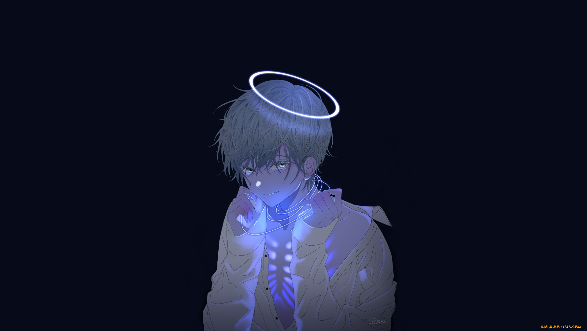 аниме, ангелы, , демоны, парень