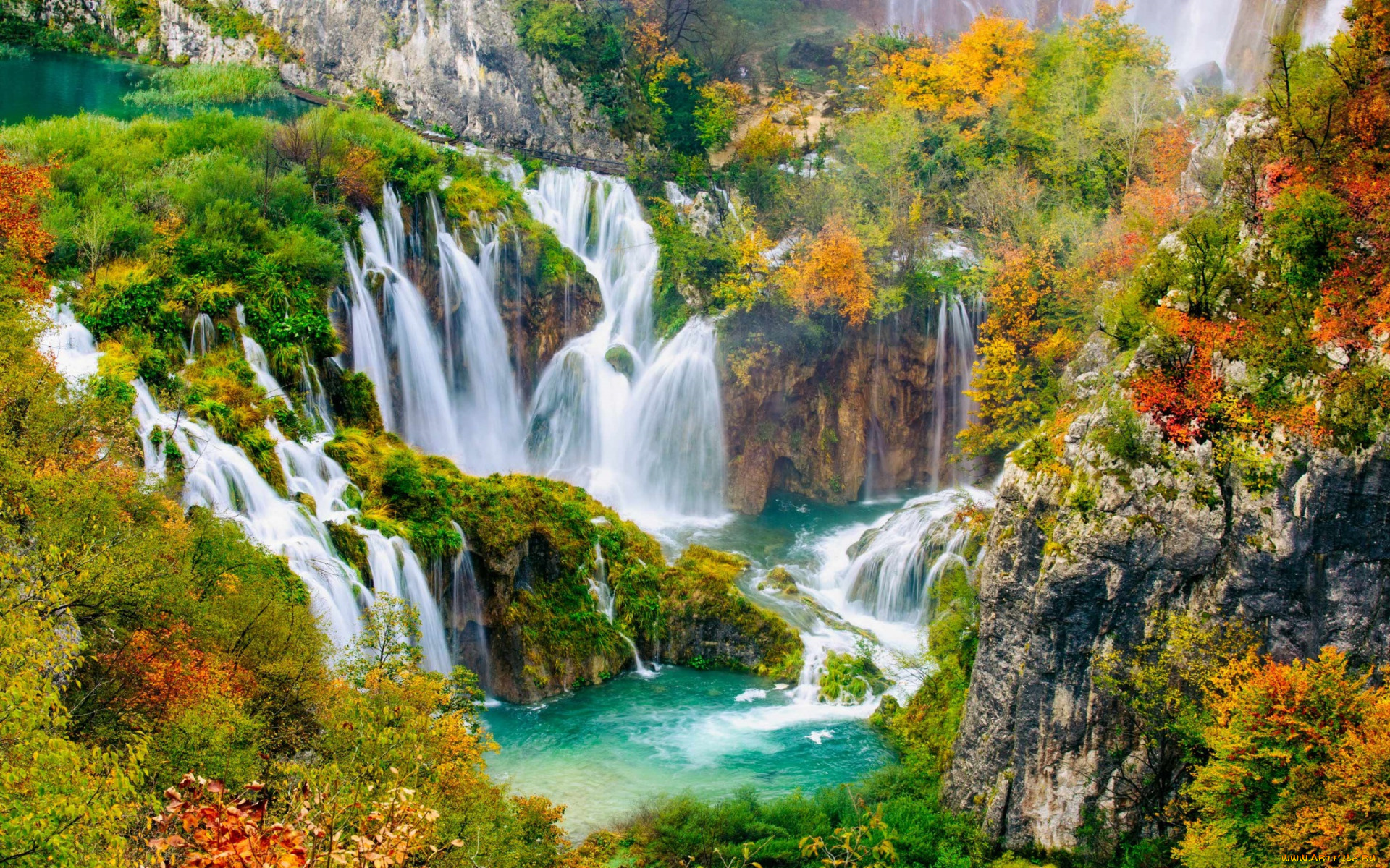 plitvice, lakes, croatia, природа, водопады, plitvice, lakes